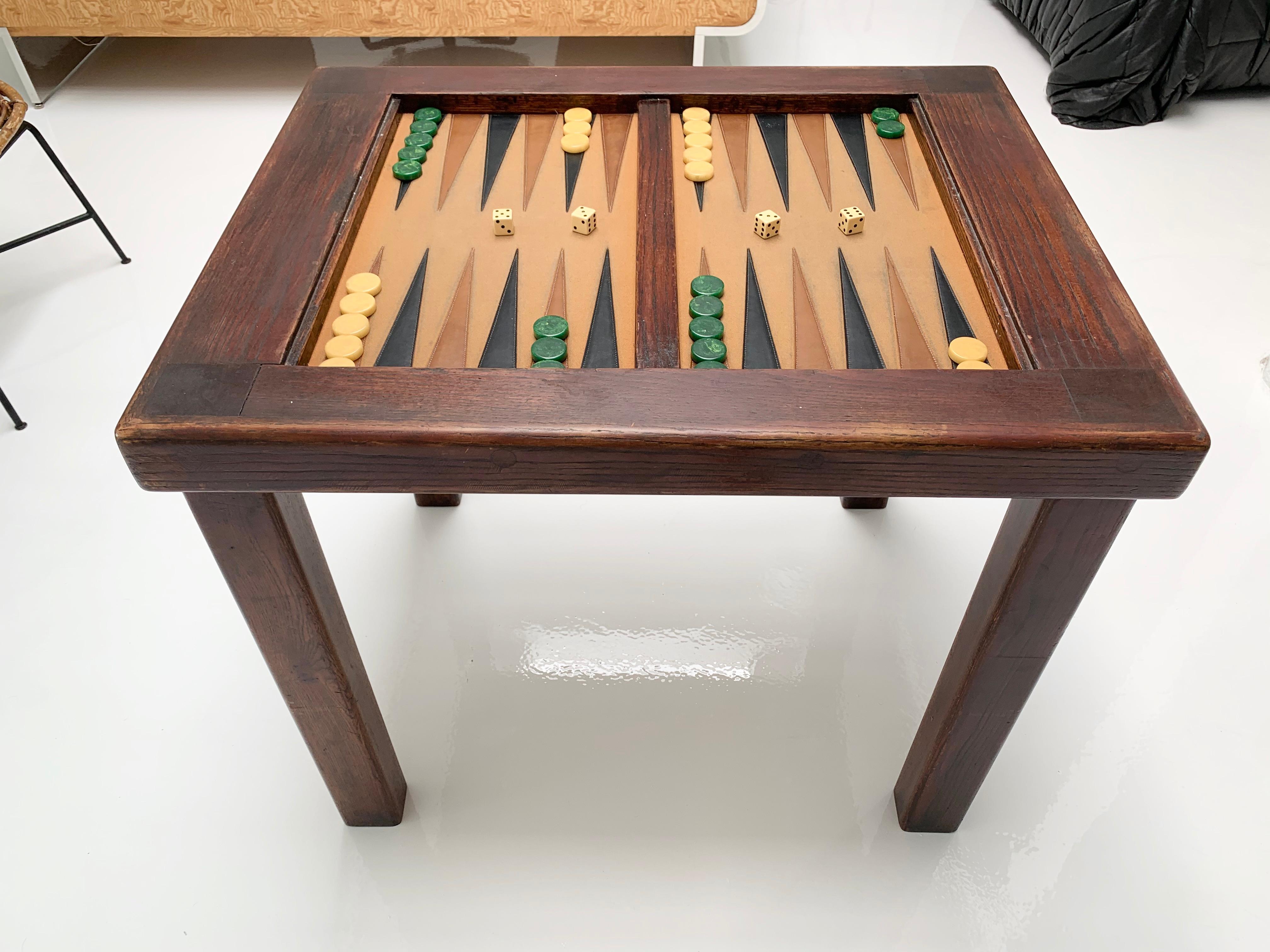 antique backgammon table