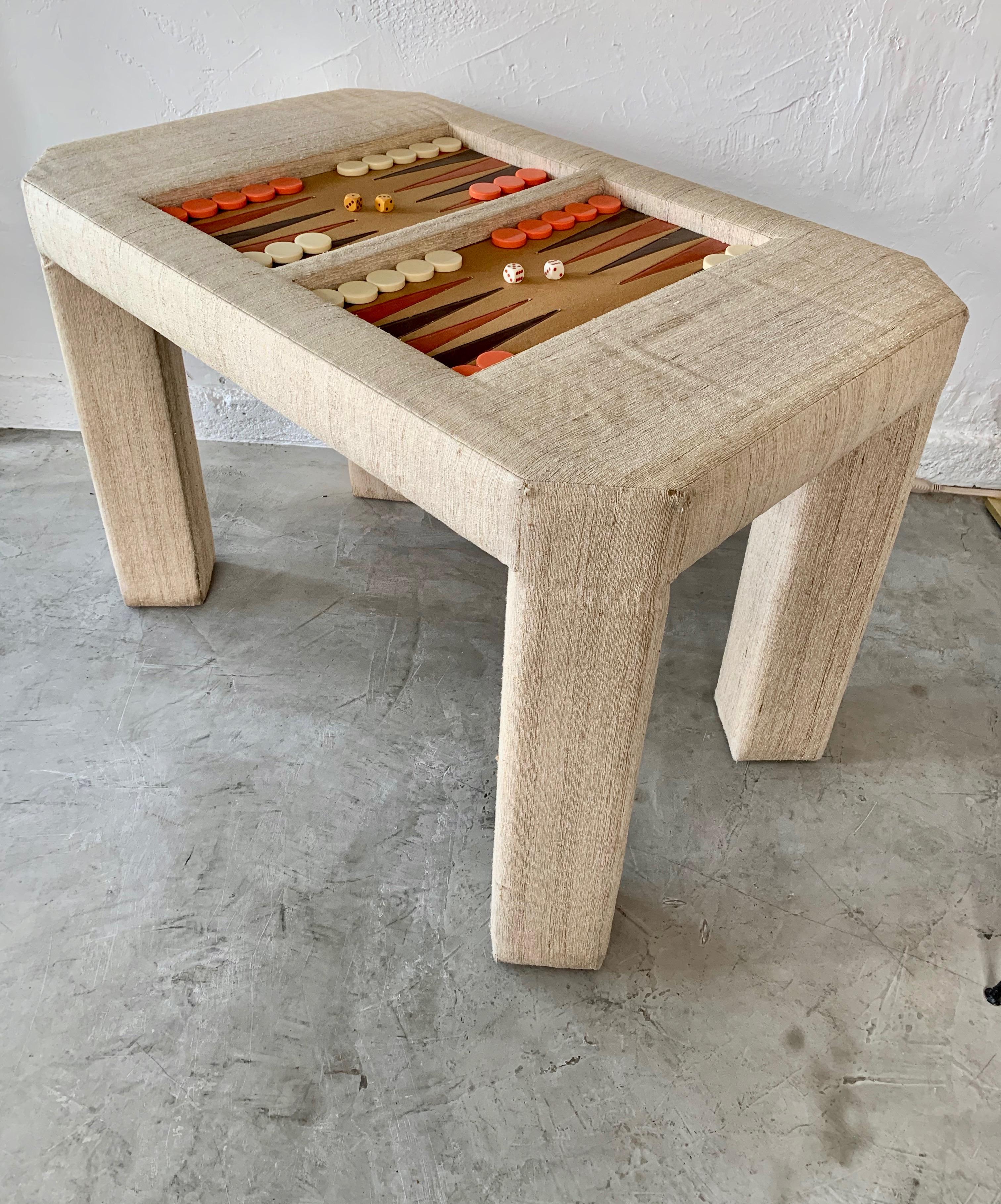 Fabric Vintage Backgammon Table