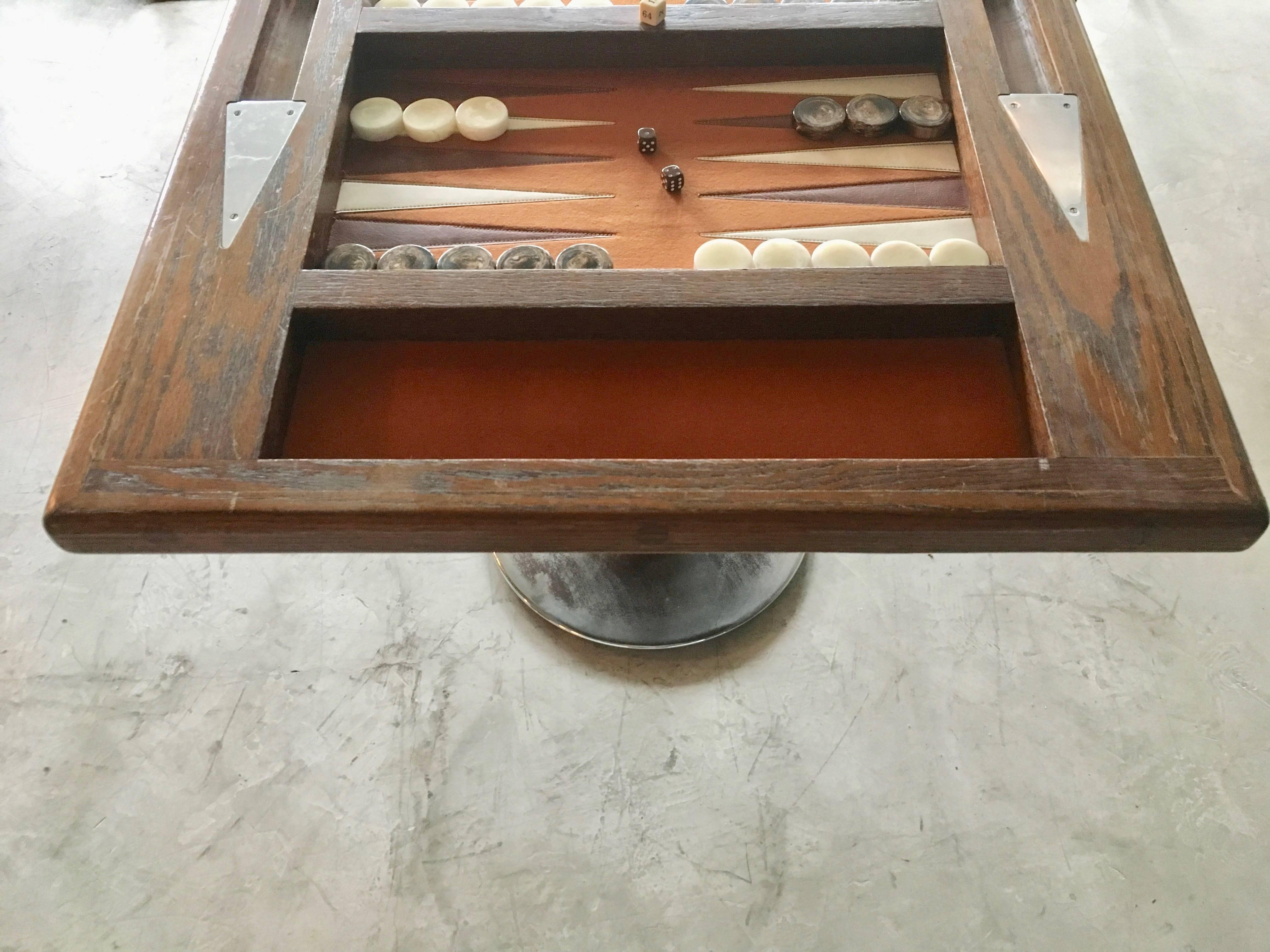 Mid-20th Century Vintage Backgammon Table