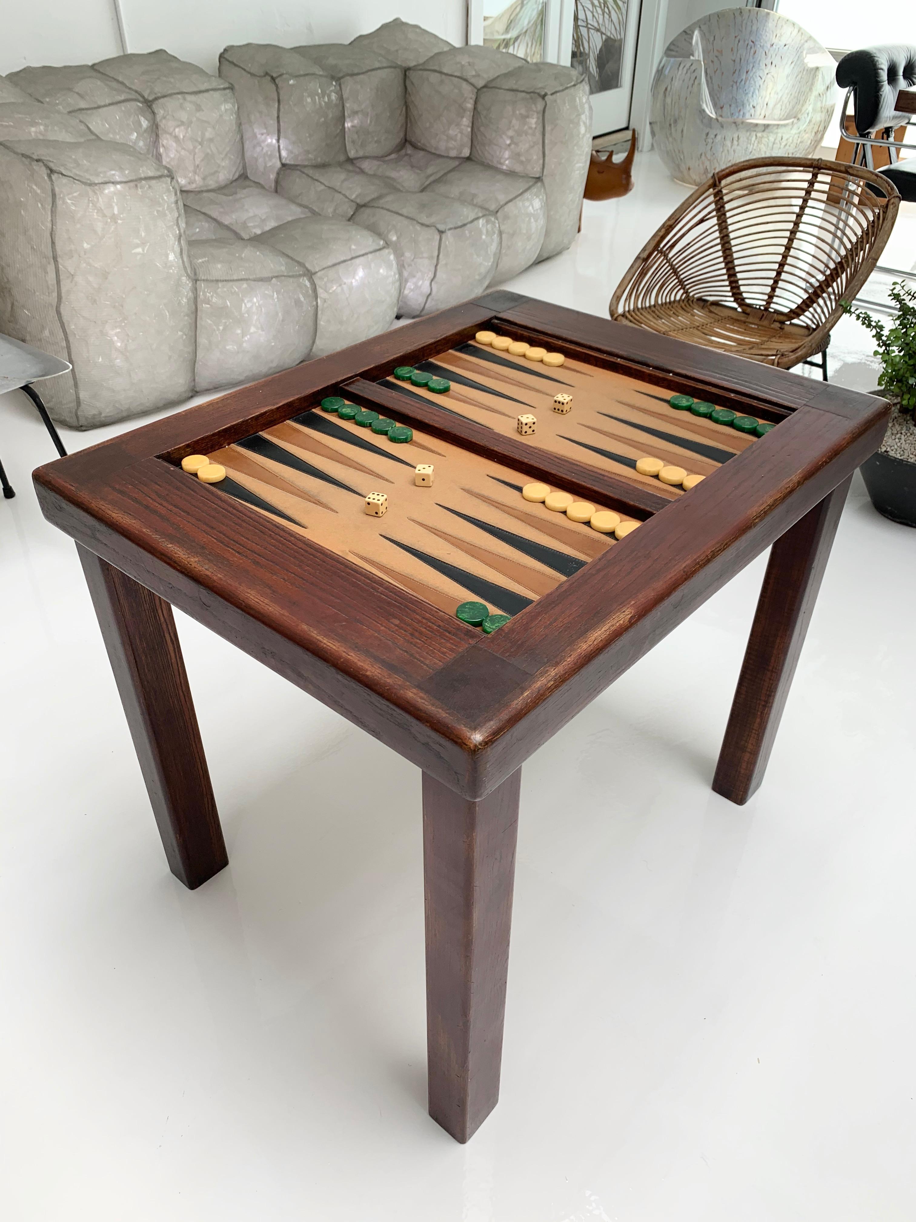 Late 20th Century Vintage Backgammon Table
