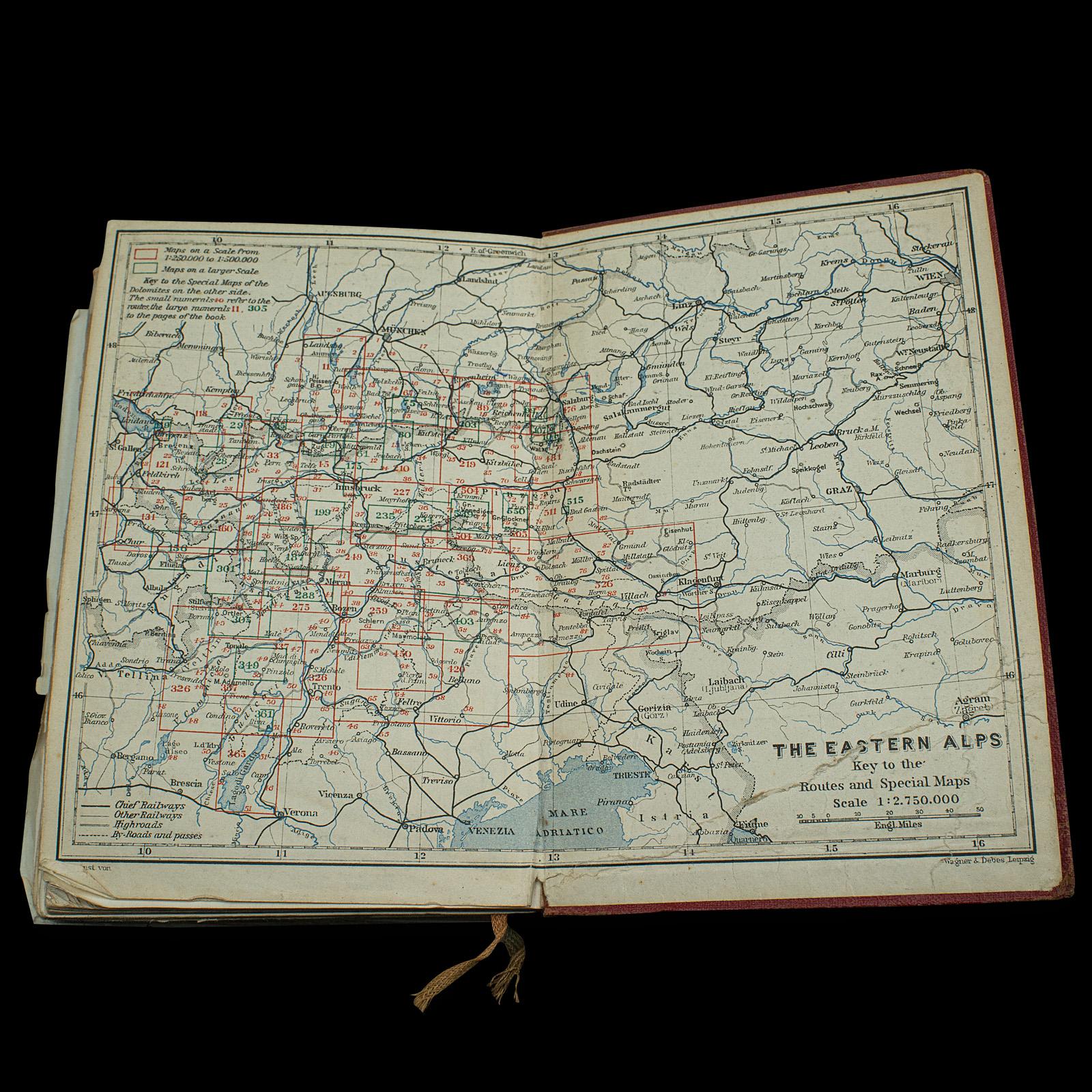 Baedeker's Guide, Tyrol & Dolomites, langue anglaise, publié en 1927 en vente 3