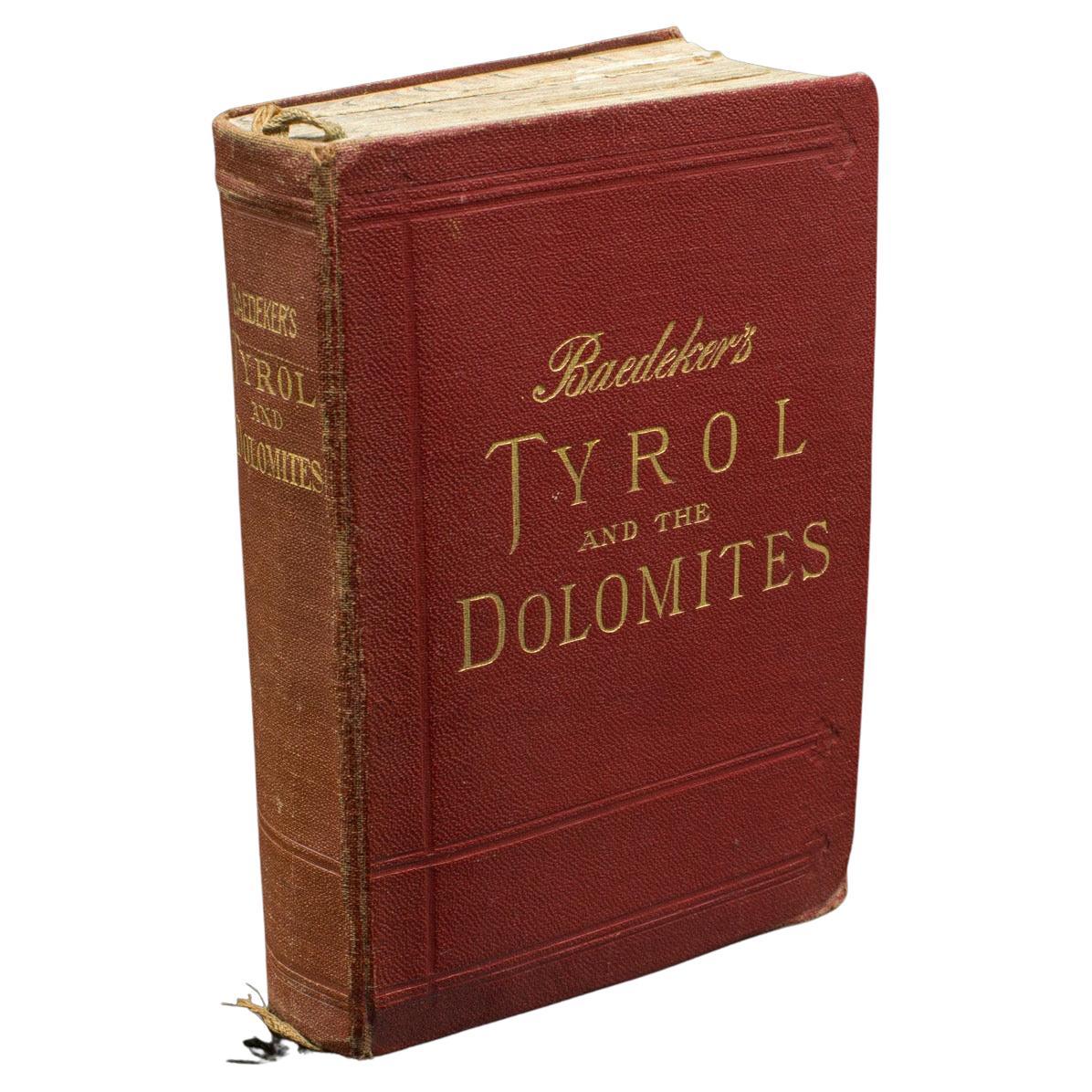 Baedeker's Guide, Tyrol & Dolomites, langue anglaise, publié en 1927 en vente