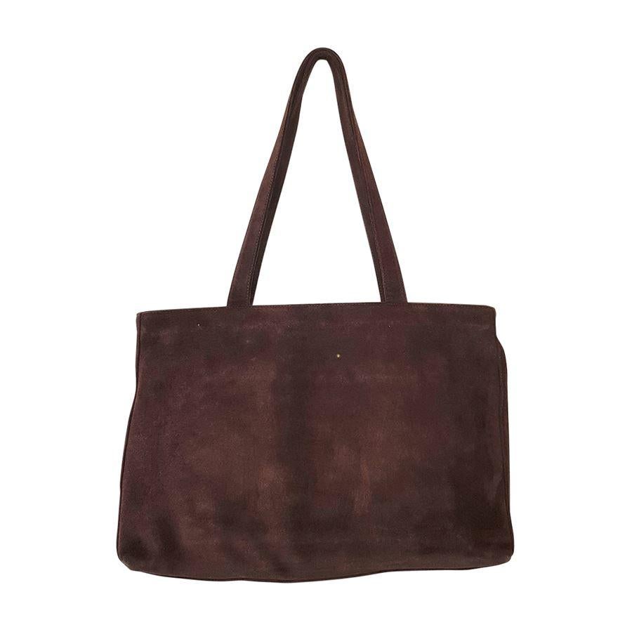 Vintage Leather Brown color With fringes Internal zip pocket Cm 40 x 30 x 10 (15.7 x 11.8 x 3.9 inches)
