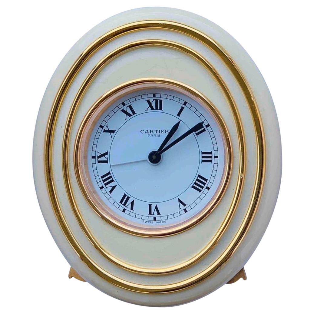 Vintage 'Bagnoire' Cartier Paris Table Clock