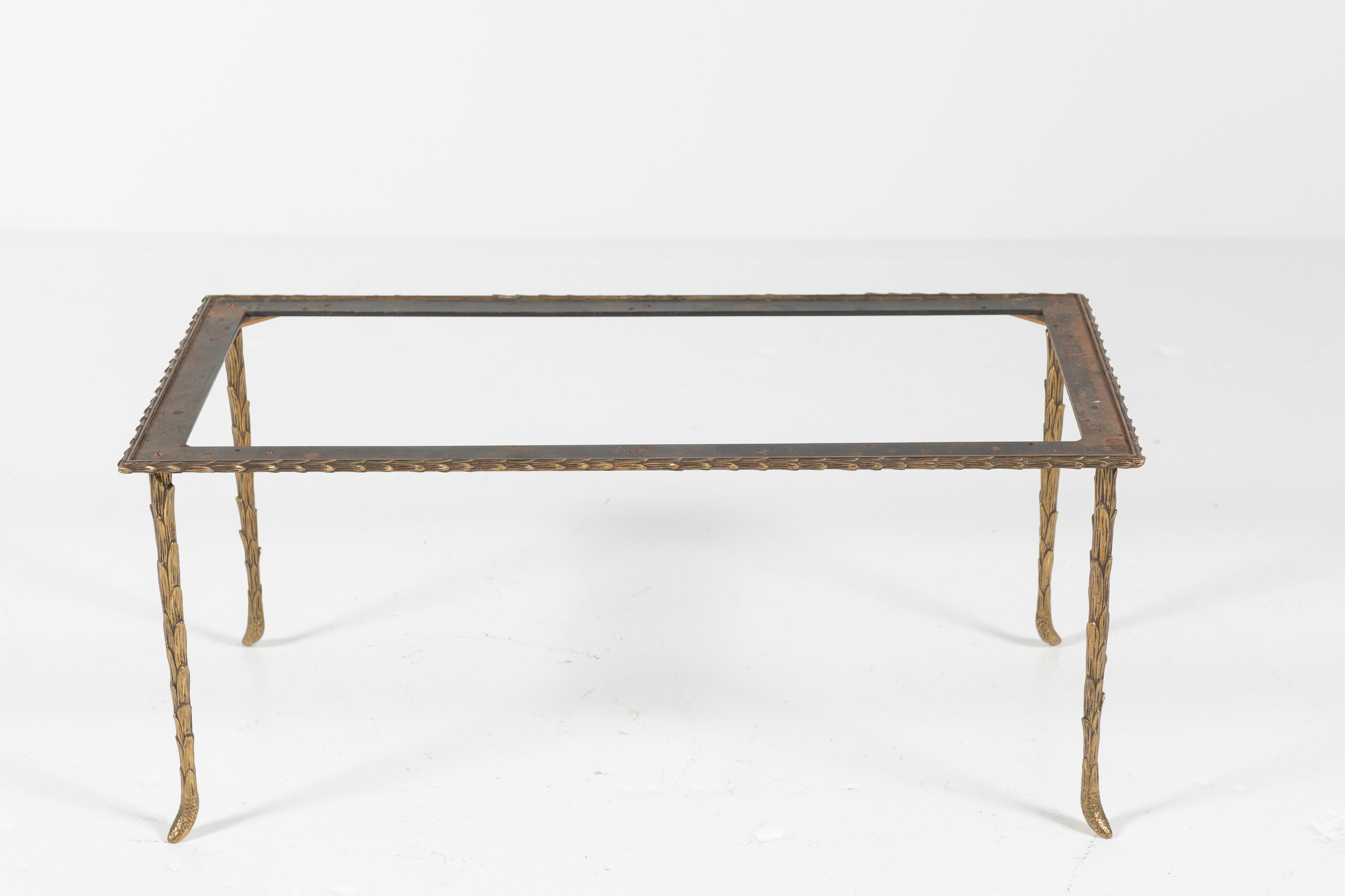 Vintage Bagues Bronze Coffee Table Base, France, 1940  In Good Condition For Sale In San Francisco, CA