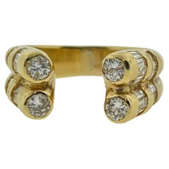 Vintage Baguette and Round Diamond Ring