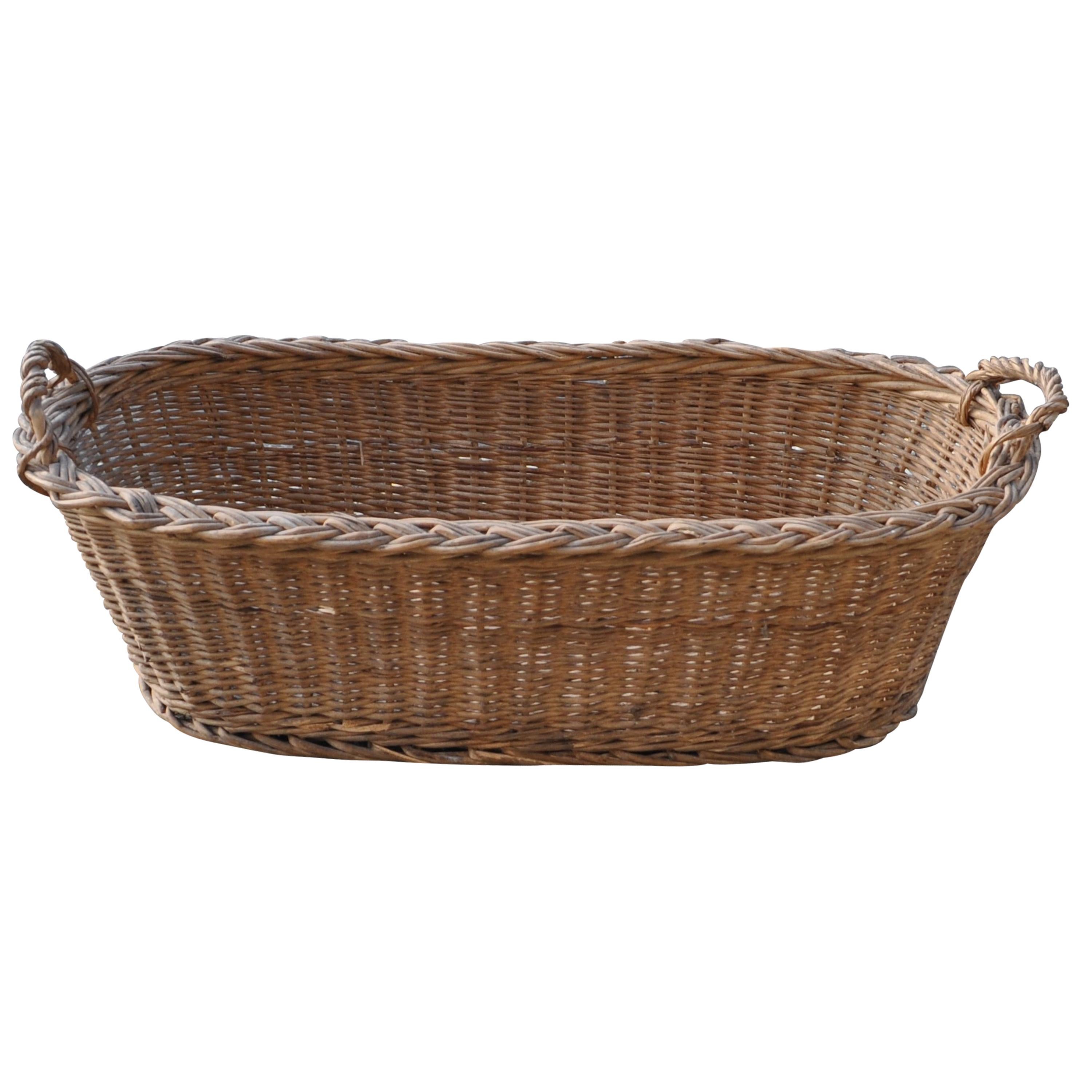 Vintage Baguette Basket For Sale