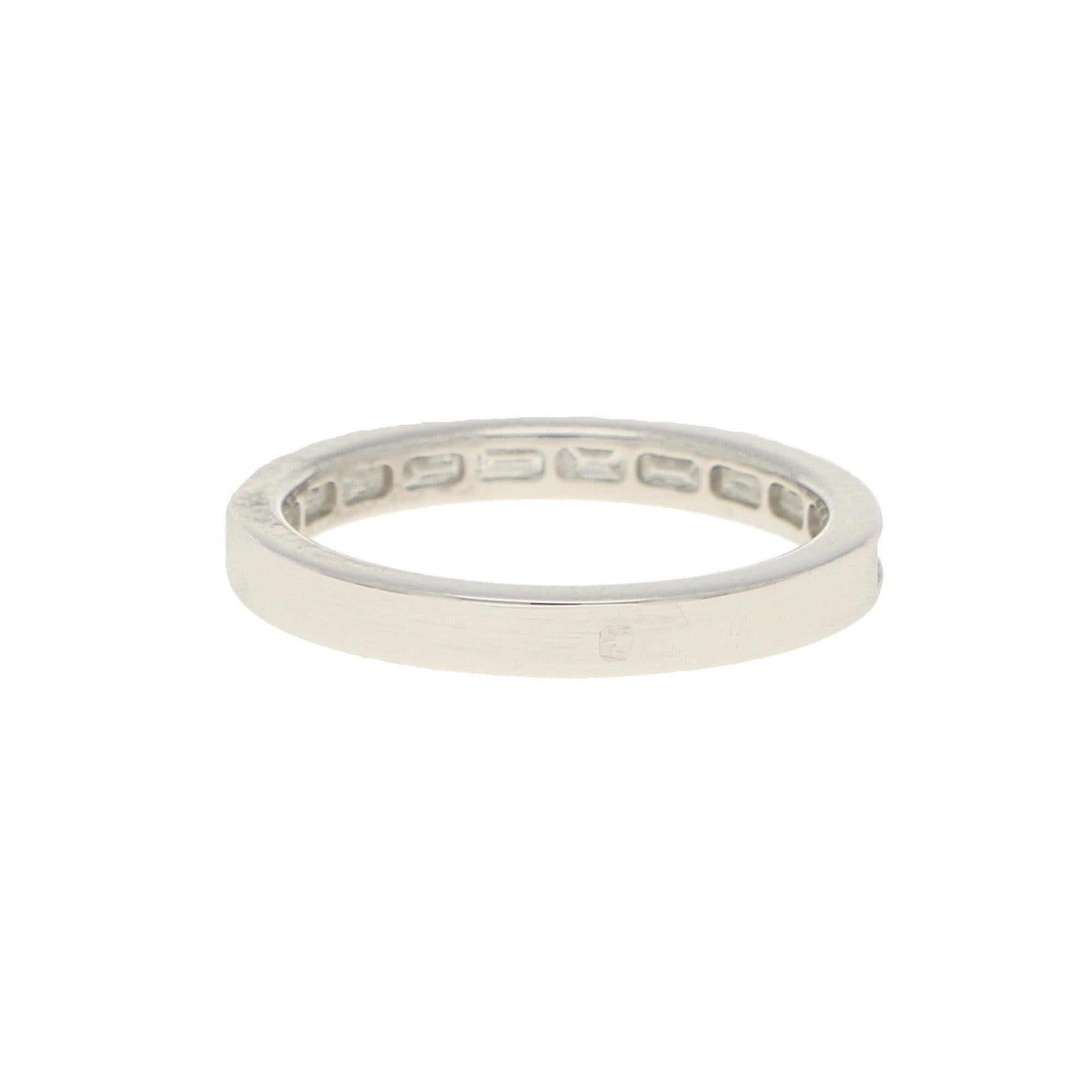 platinum half eternity ring