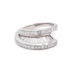 Vintage Baguette Cut & Princess Cut Diamond 'Fan' Ring Set by MWI Eloquence