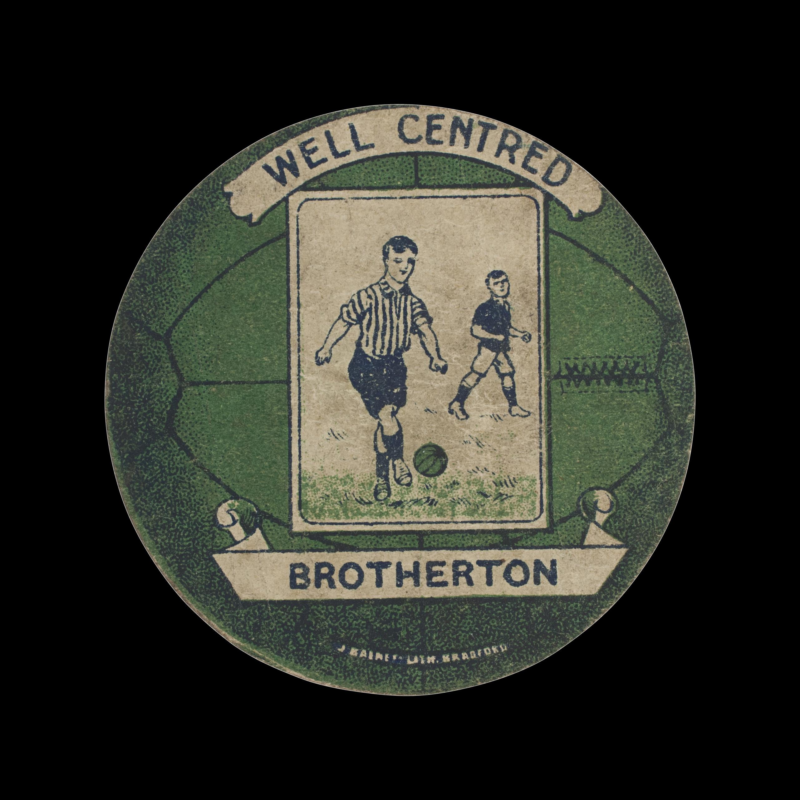 Sporting Art Vintage Baines Football Trade Card, Brotherton, Well Centred For Sale