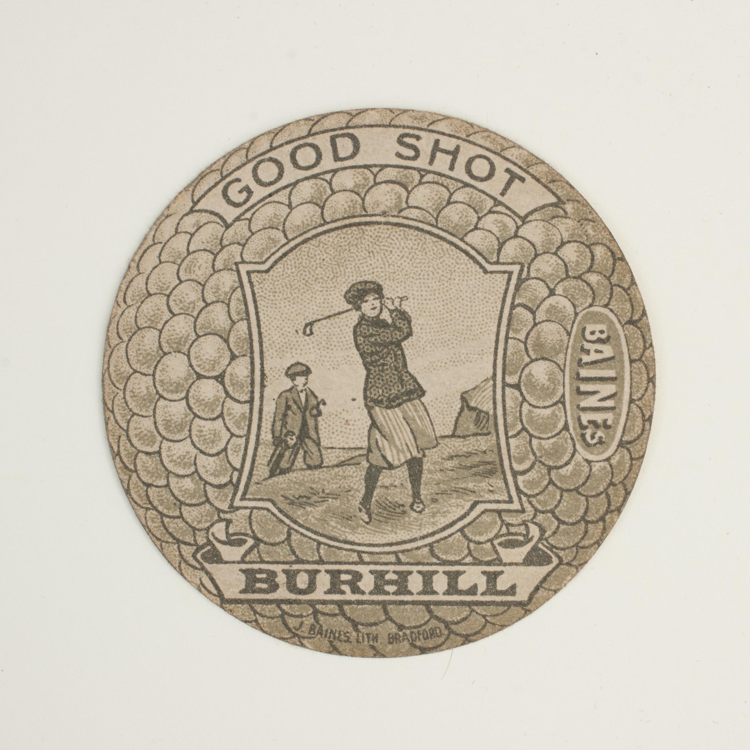 Sporting Art Vintage Baines Golf Trade Card, Burhill Golf Club. For Sale
