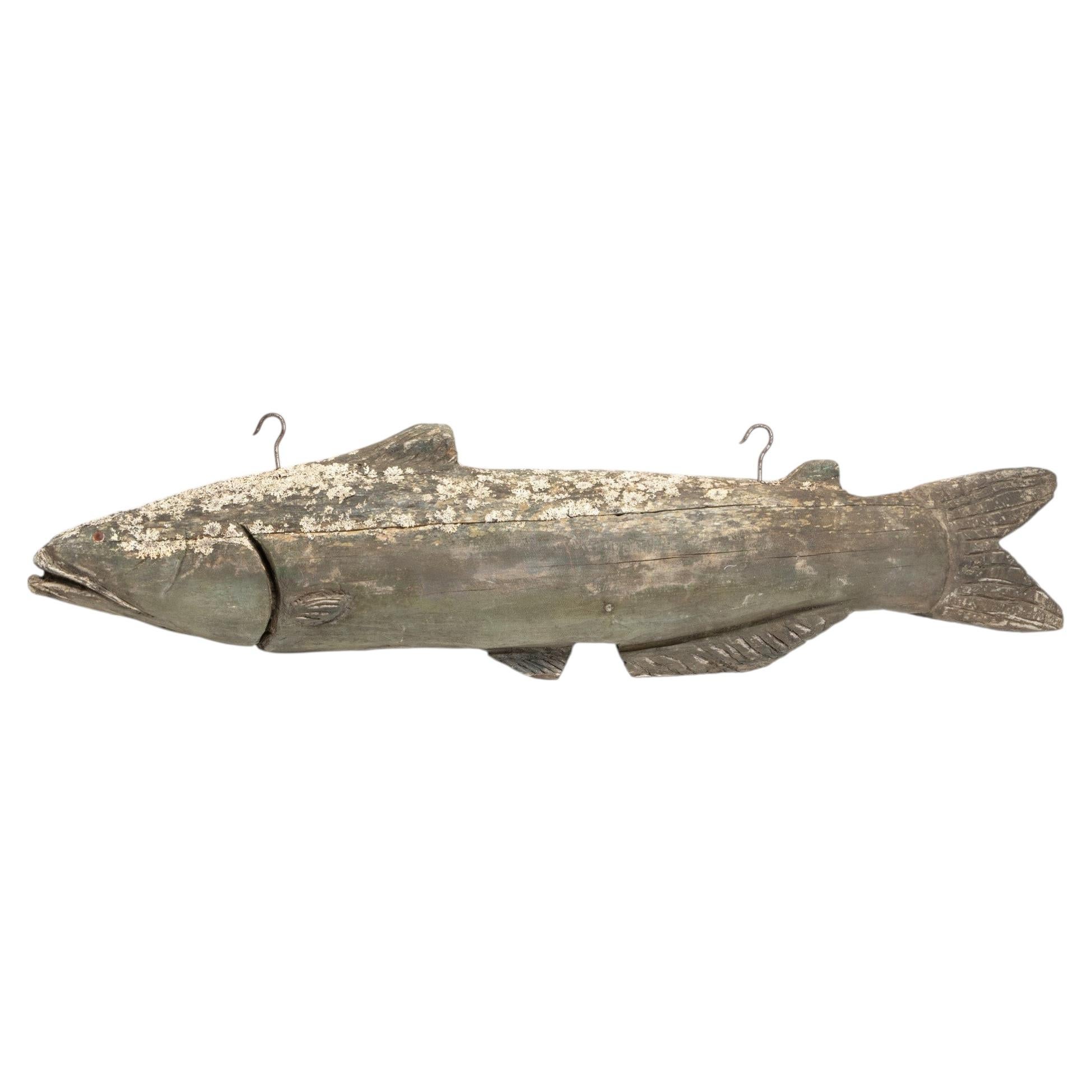 Vintage Bait Shop Fish Trade Sign