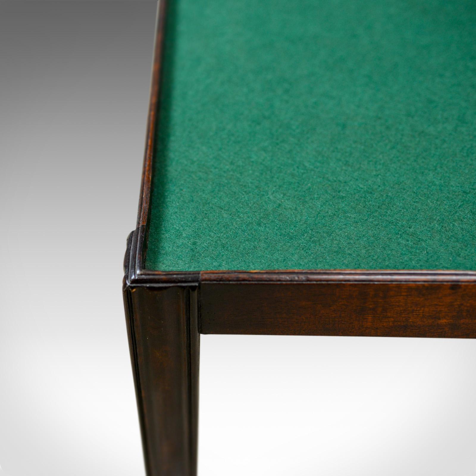 Vintage, Baize Top Side Table, English, Mahogany, Late 20th Century In Good Condition For Sale In Hele, Devon, GB