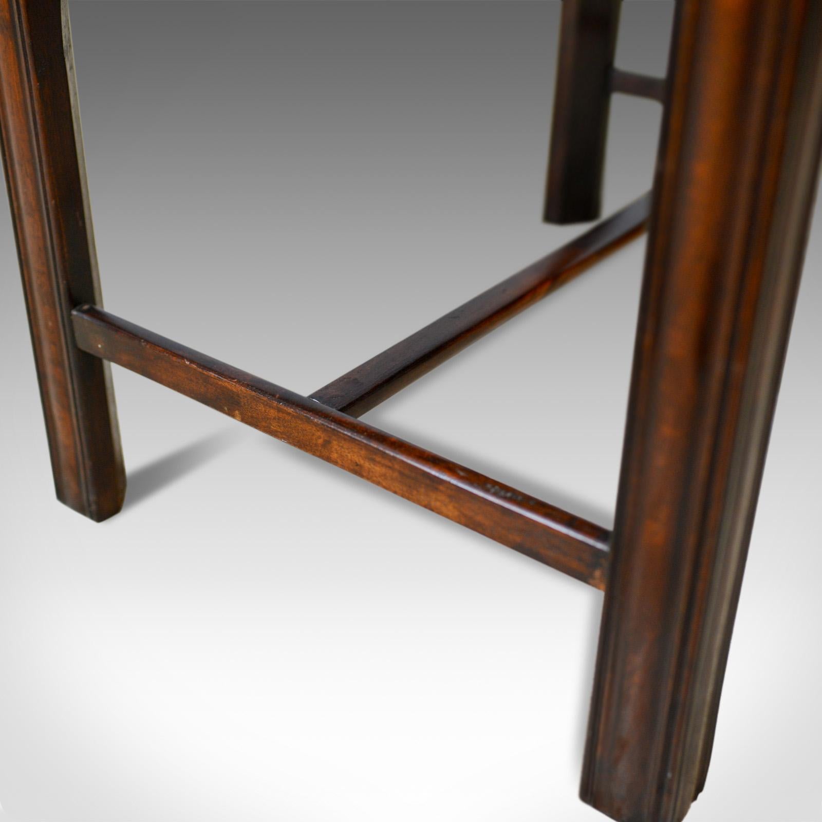 Vintage, Baize Top Side Table, English, Mahogany, Late 20th Century For Sale 2