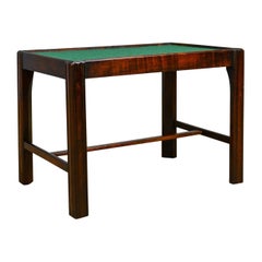 Vintage, Baize Top Side Table, English, Mahogany, Late 20th Century