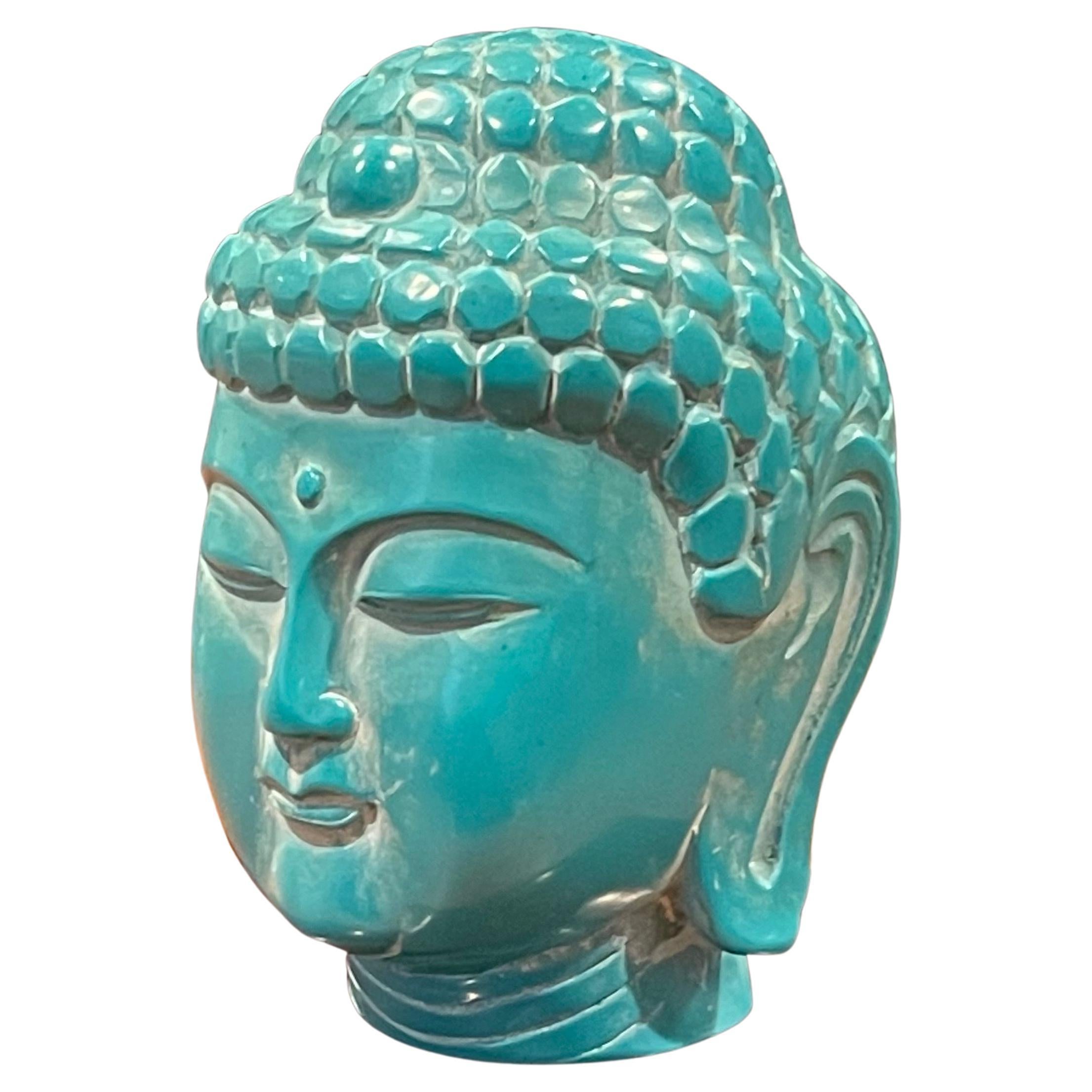 Vintage Bakelite Buddha Head on Rosewood Stand For Sale