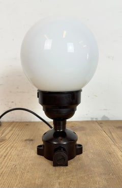 Vintage Bakelite Ceiling Light with Milk Glass , 1960s