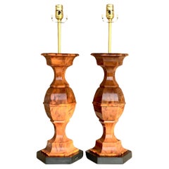 Vintage Bakelite Hourglass Lamp - a Pair