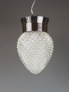 Vintage Bakelite Pineapple Glass Ceiling Light – Retro Flush Mount Pendant Fixtu