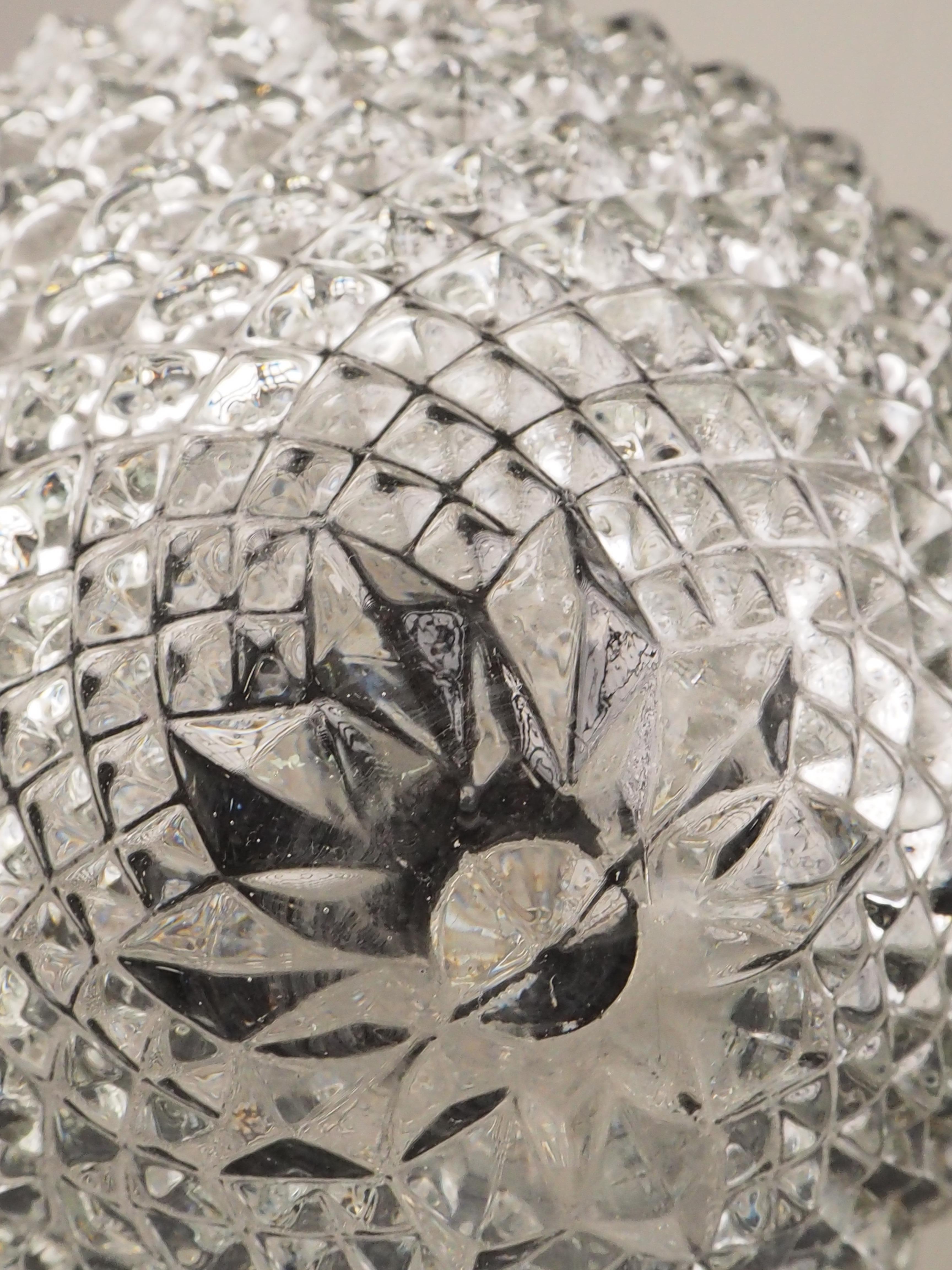 Lámpara de techo vintage de baquelita con piña de cristal - Retro Flush Mount Pendant Fixtu en venta 4