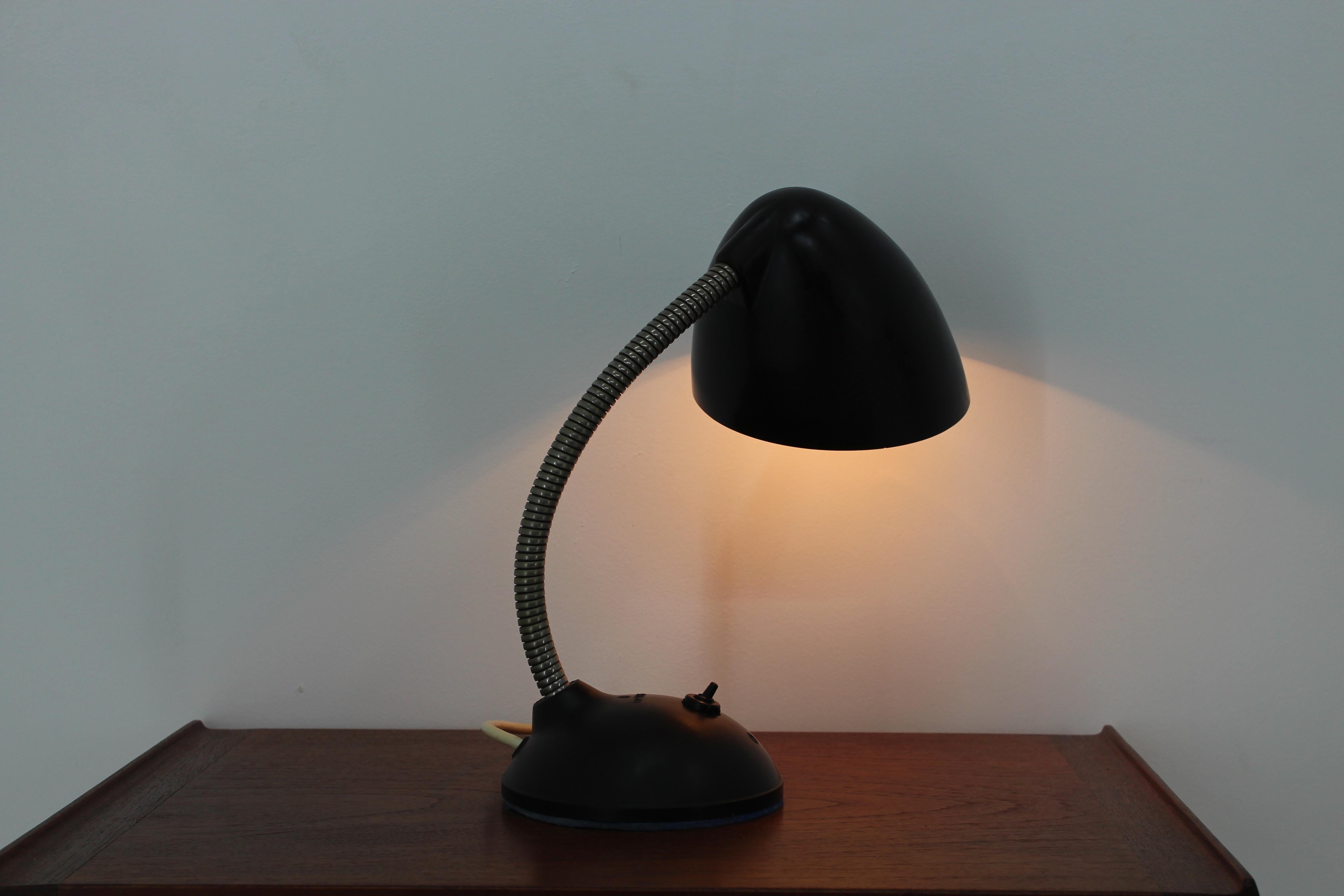 Czech Vintage Bakelite Table Lamp, 1950s For Sale