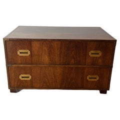 Vintage Baker Campaign-Style Two-Drawer Chest