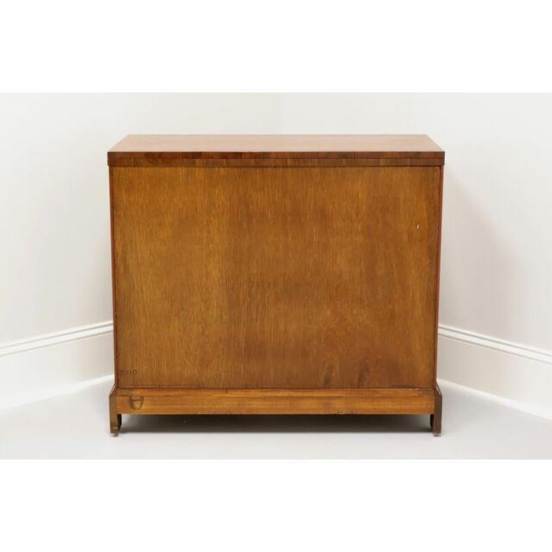 BAKER Chippendale Style Burl Walnut Flip-Top Serving Chest In Good Condition In Charlotte, NC