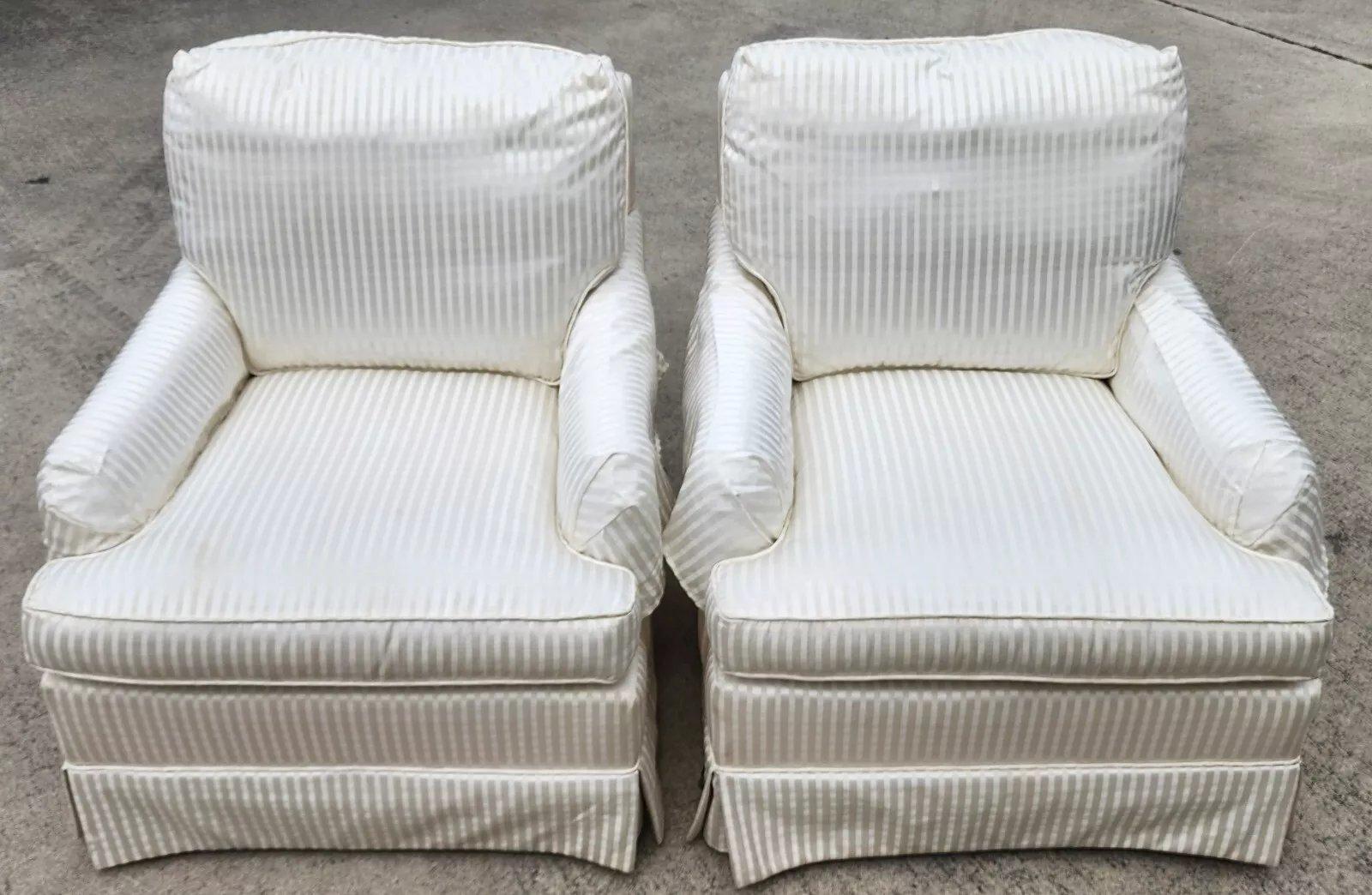 Paire de fauteuils club vintage BAKER Bon état - En vente à Lake Worth, FL