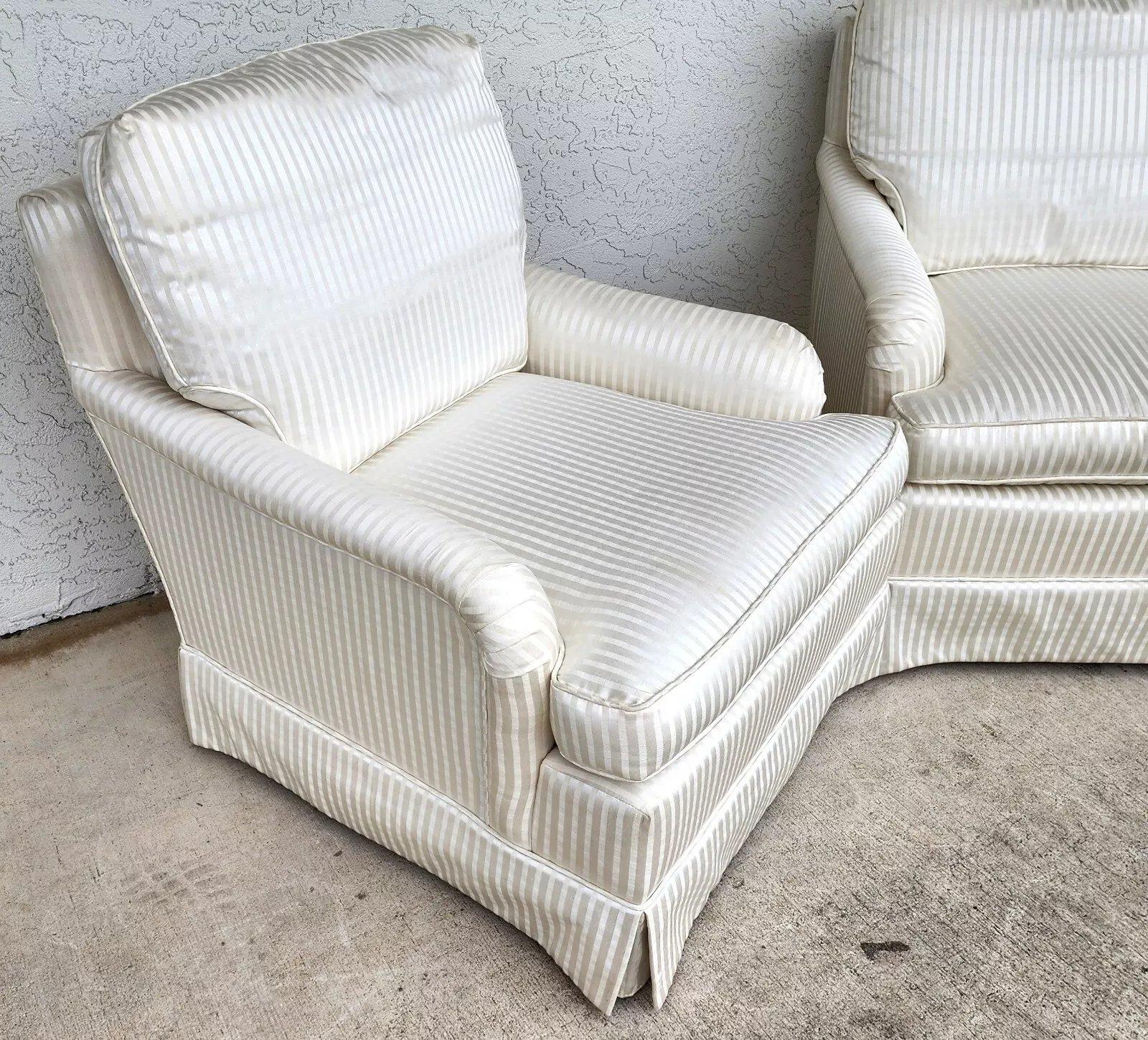 Coton Paire de fauteuils club vintage BAKER en vente