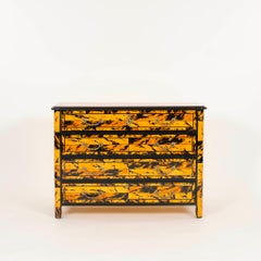 Vintage Baker Faux Tortoise Lacquered Commode