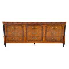Vintage Baker French Empire Directoire Walnut Lowboy Dresser 1960s