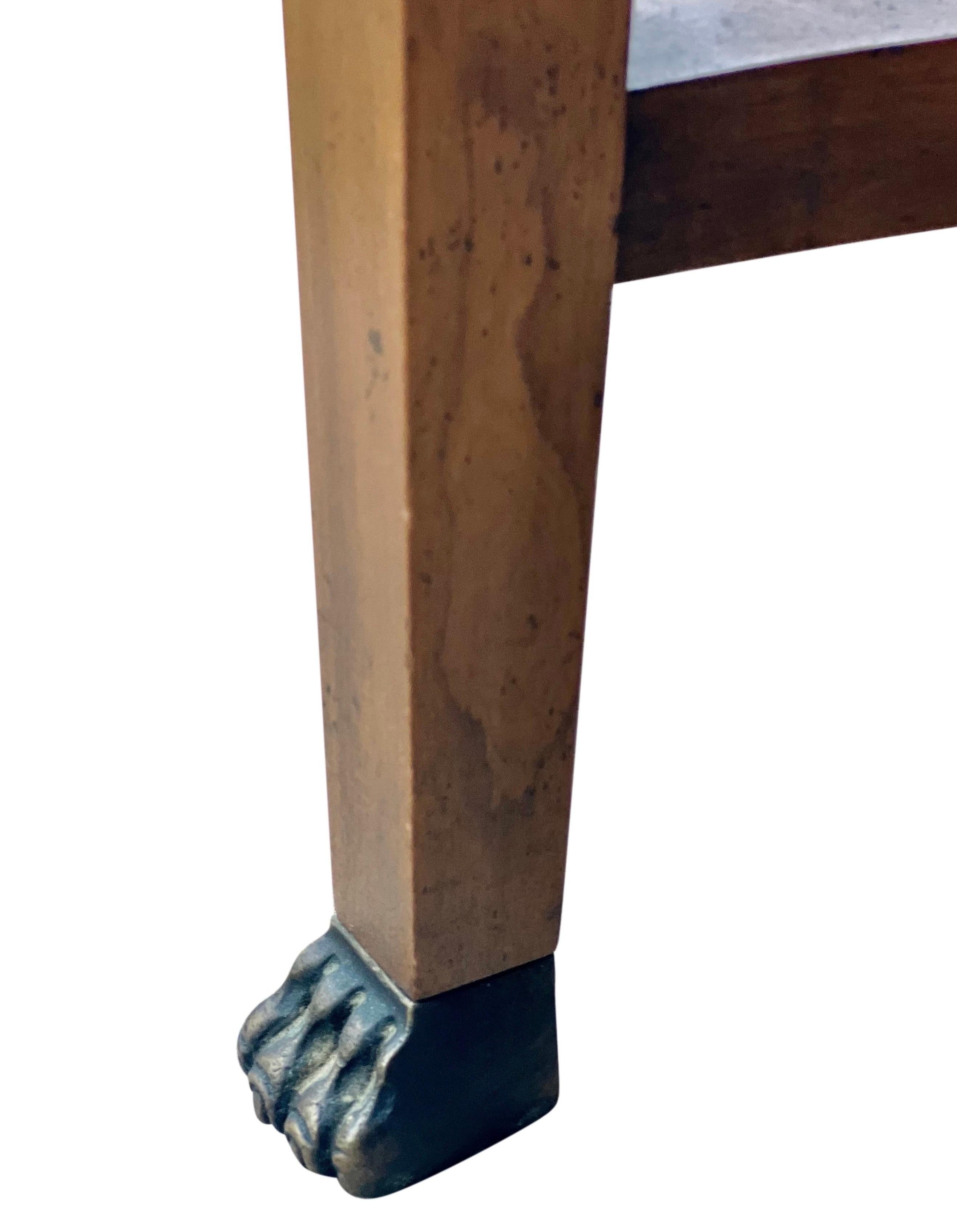 Ebonized Vintage Baker French Empire Side Table