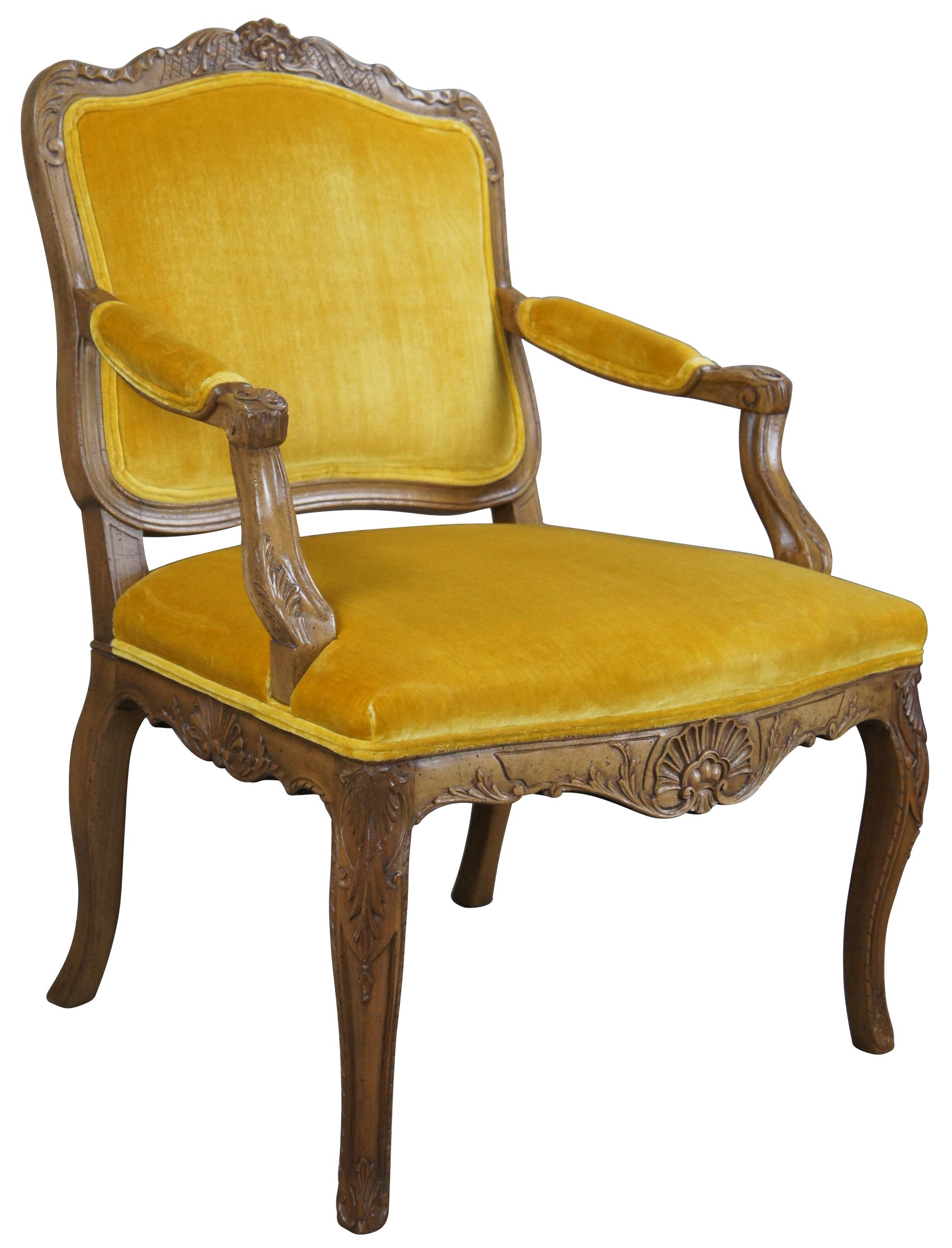 velvet french chair