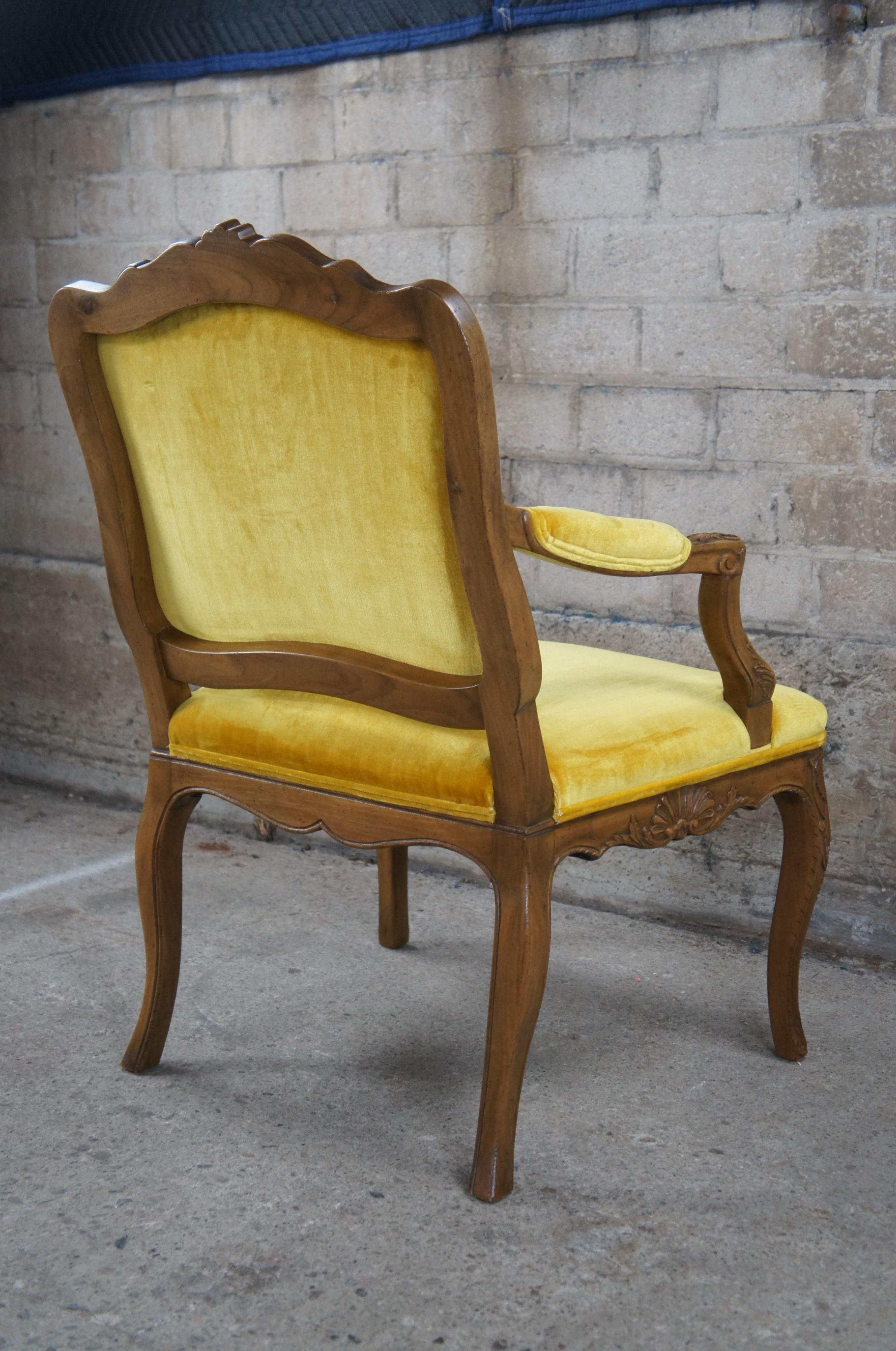 antique yellow chair
