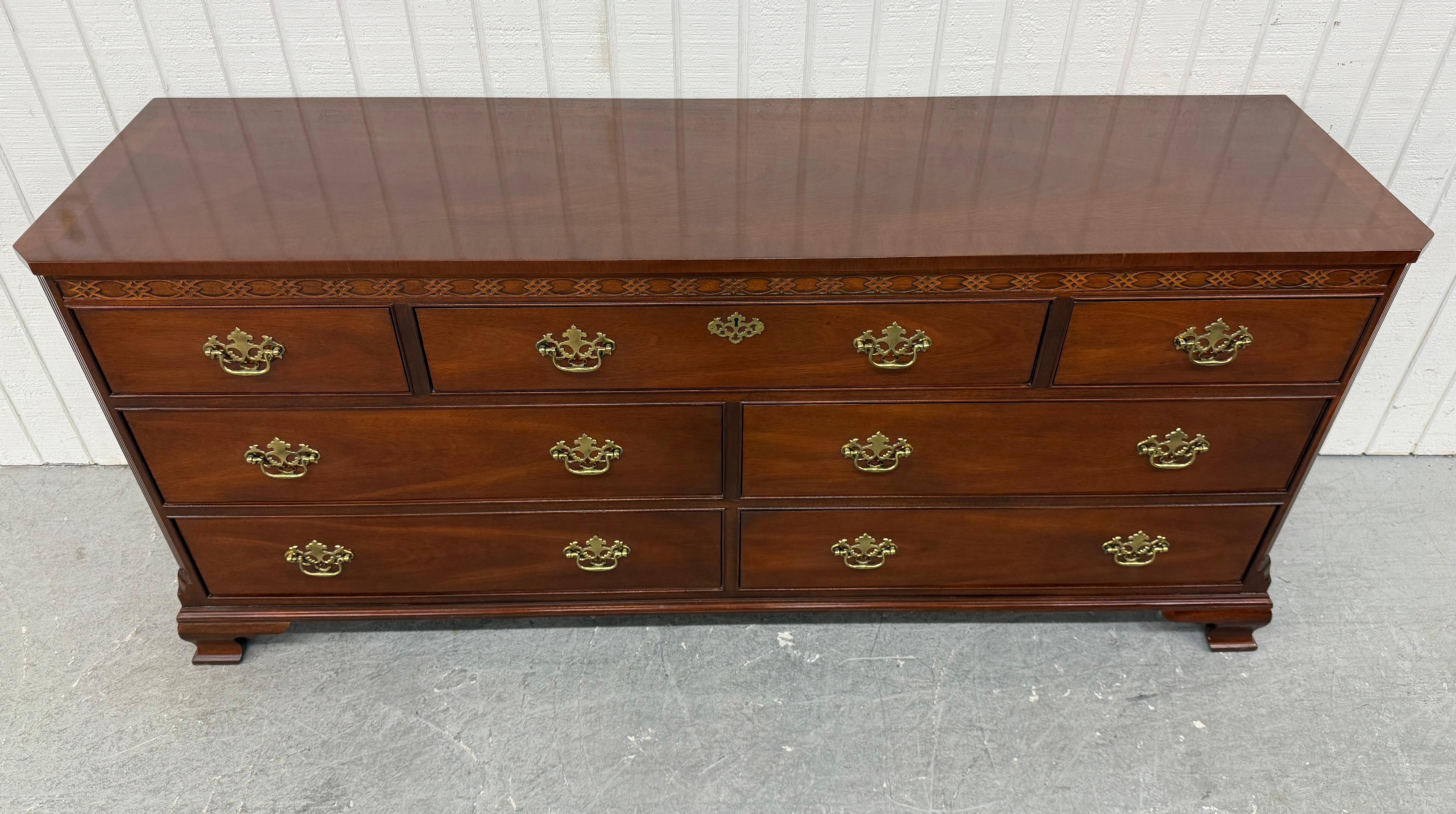 American Vintage Baker Furniture 7-Drawer Mahogany Dresser