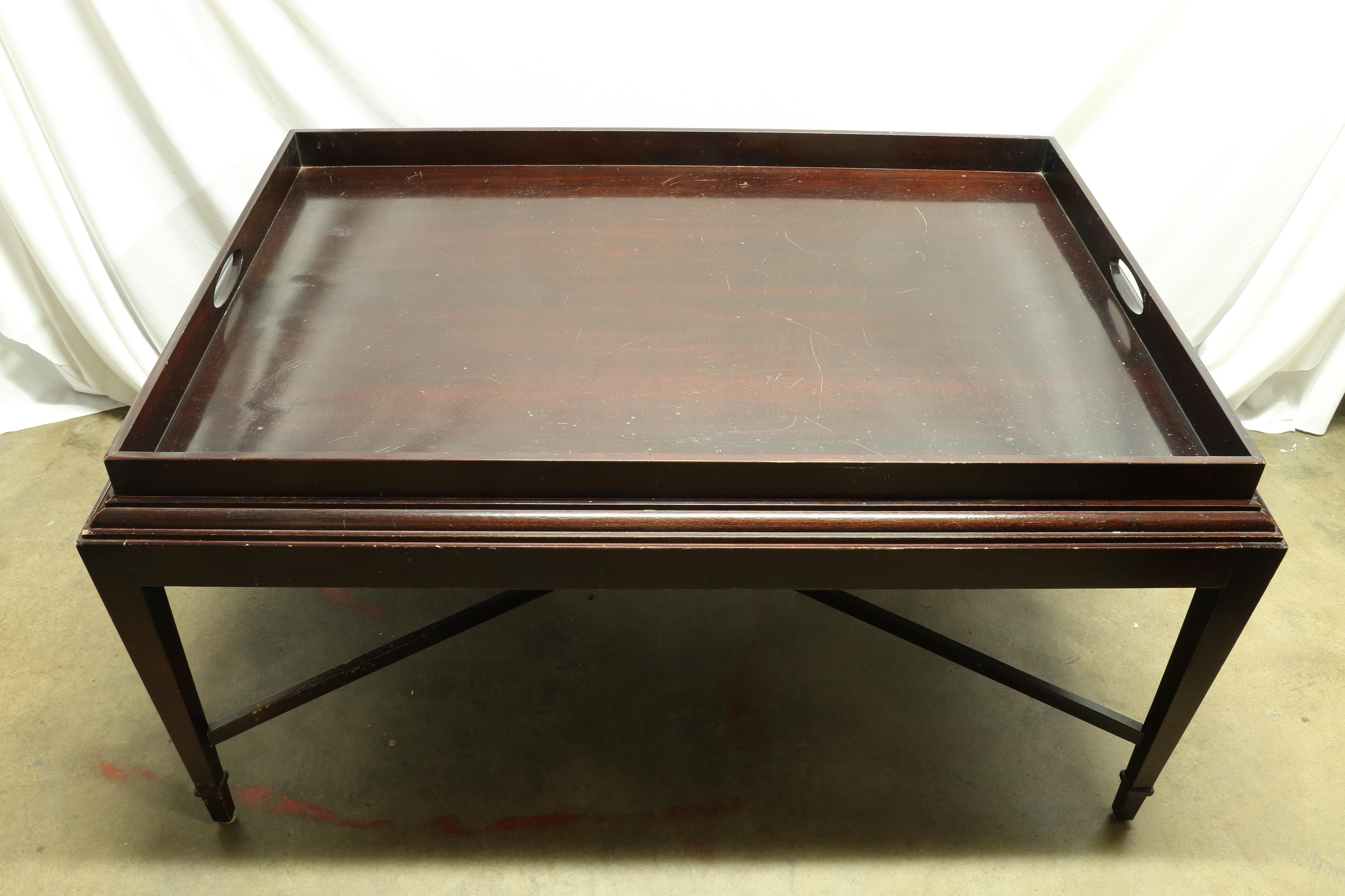 American Vintage Baker Furniture Barbara Barry Collection Tray Coffee Table