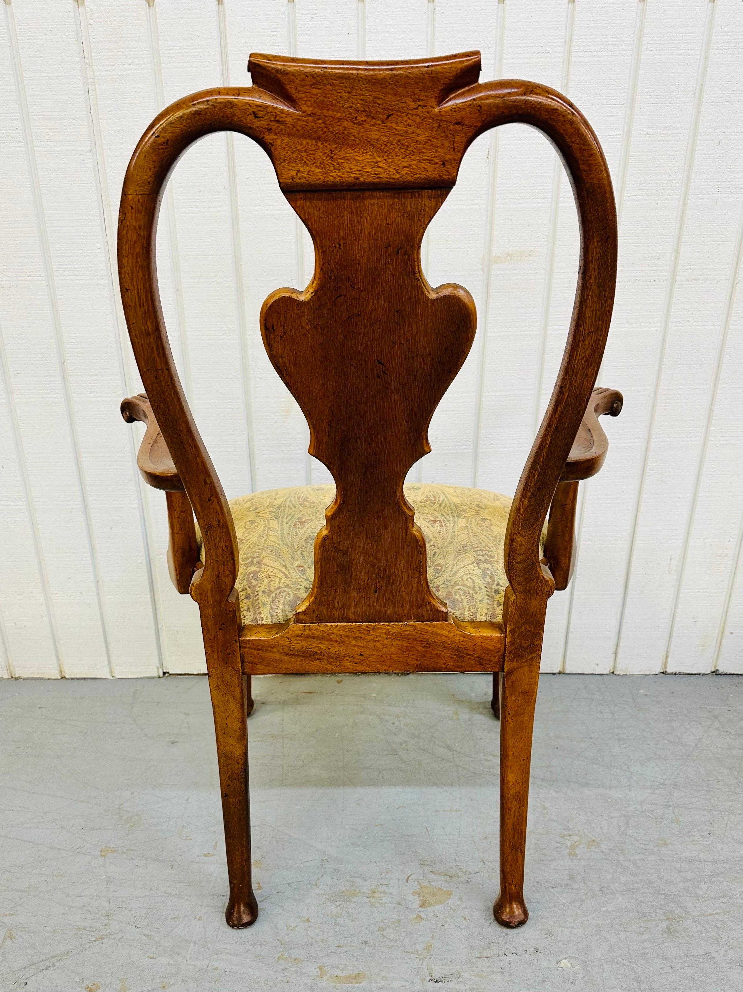 Vintage Baker Furniture Charleston Collection Mahogany Dining Chairs, Set of 6 In Good Condition In Clarksboro, NJ