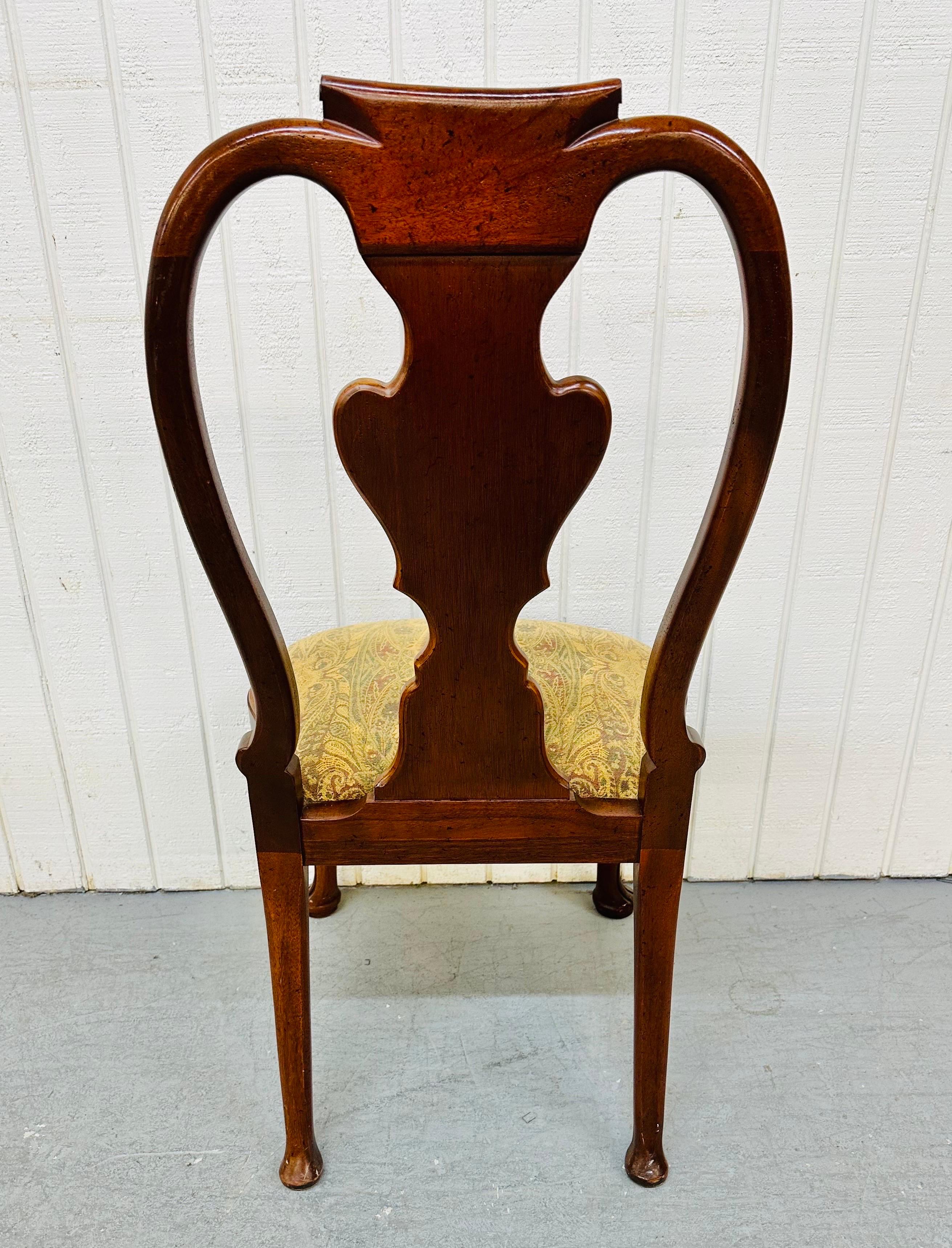 Vintage Baker Furniture Charleston Collection Mahogany Dining Chairs, Set of 6 1