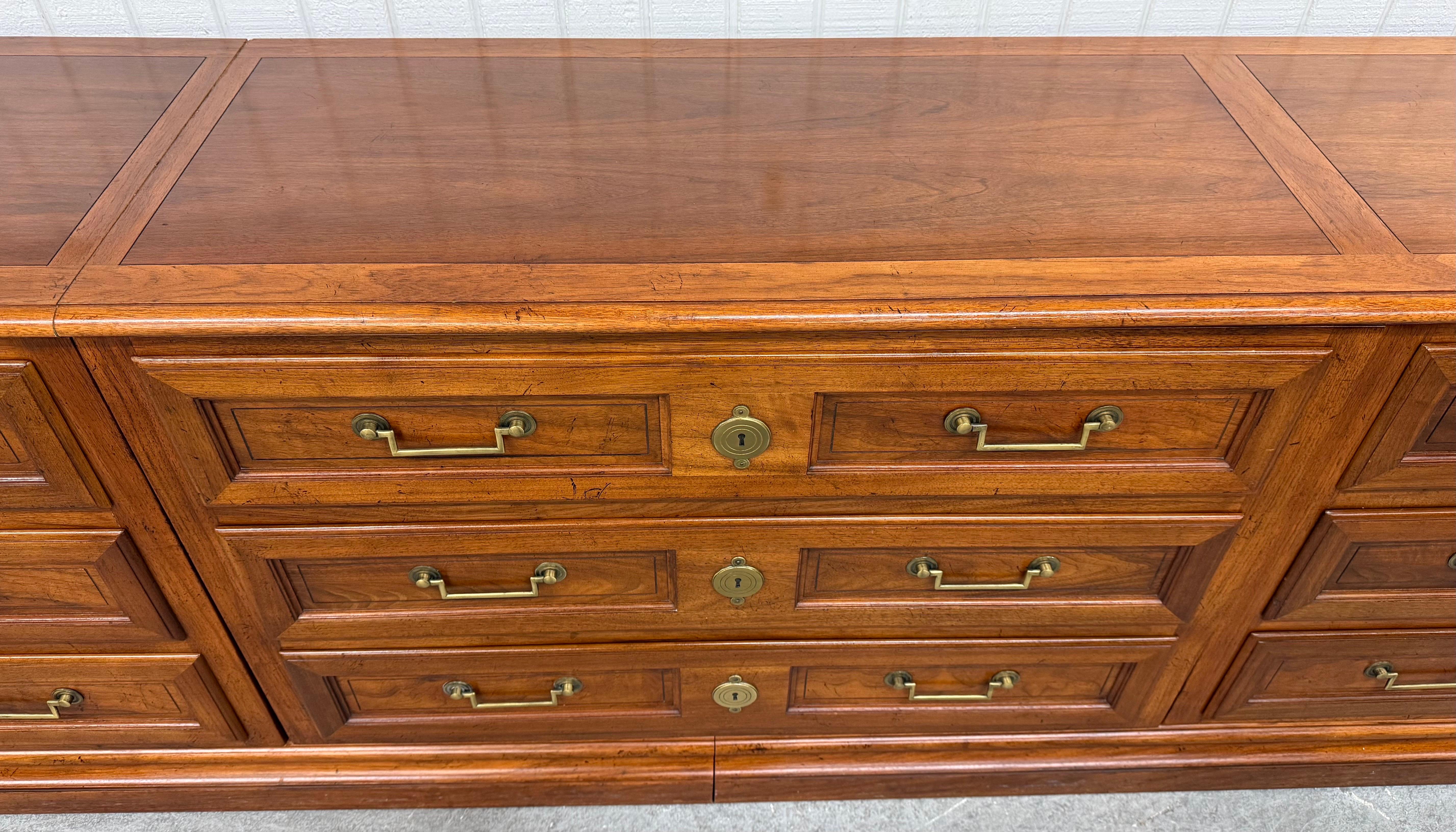 Vintage Baker Furniture Directoire Style Triple Dresser In Good Condition In Clarksboro, NJ