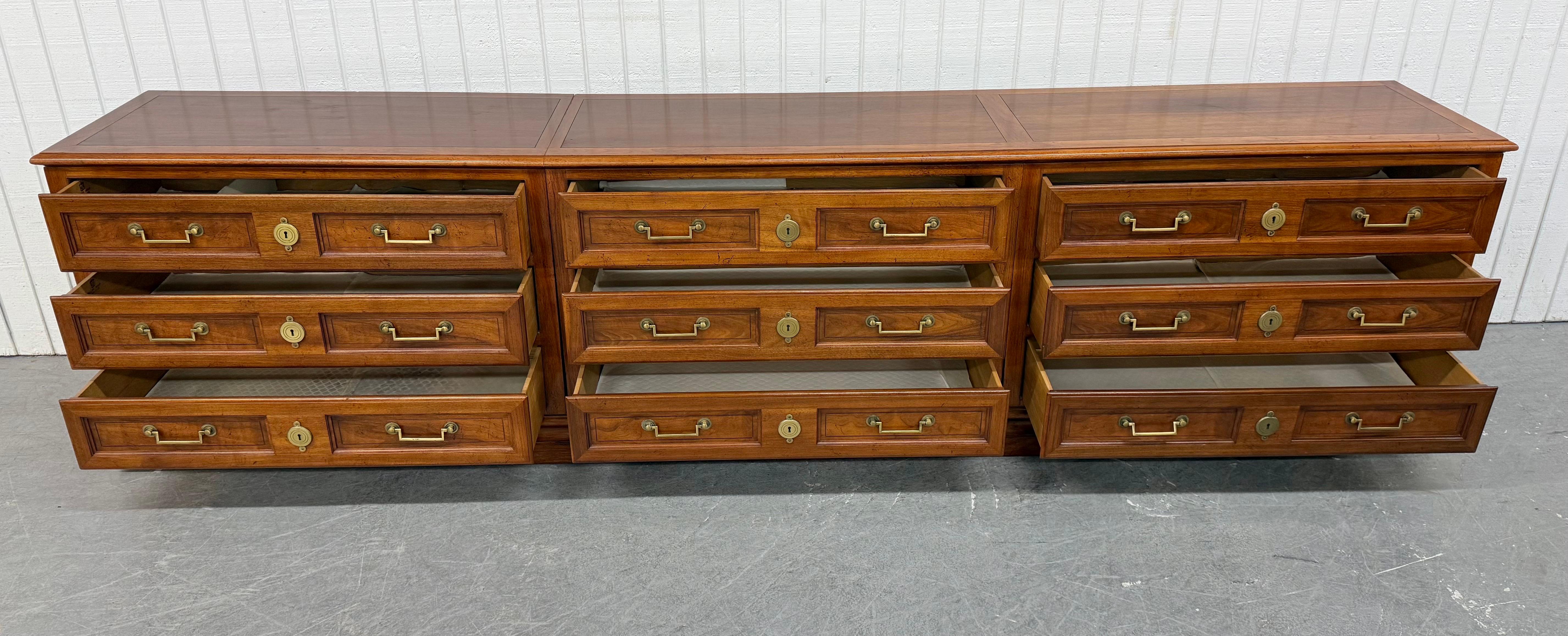 Vintage Baker Furniture Directoire Style Triple Dresser 2