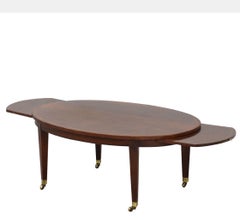 Vintage Baker Furniture Extendable Oval Neoclassical Coffee Table