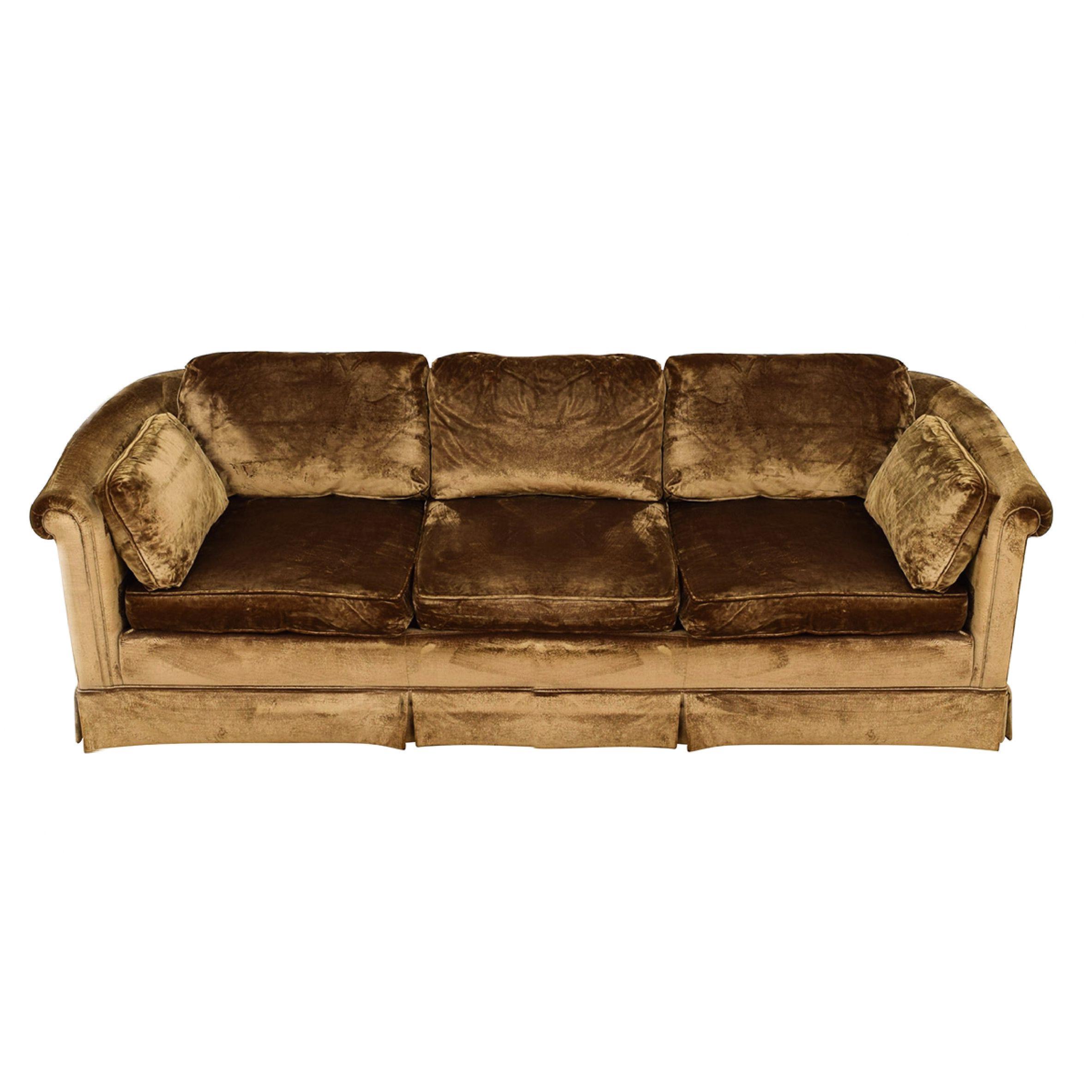 brown velvet couch