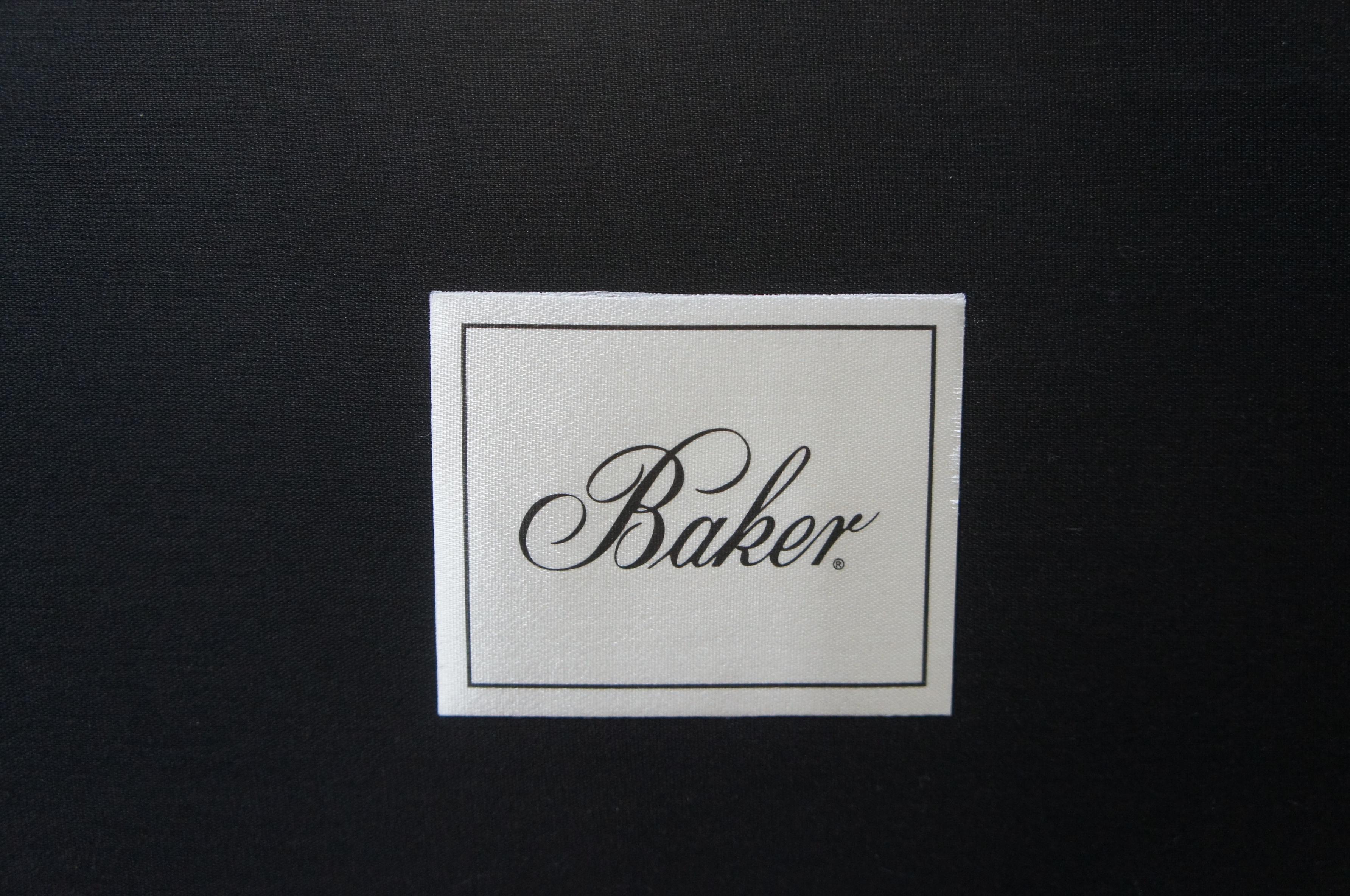 Vintage Baker Furniture Laura Kirar Modern Black Leather Neue Club Lounge Chair For Sale 5