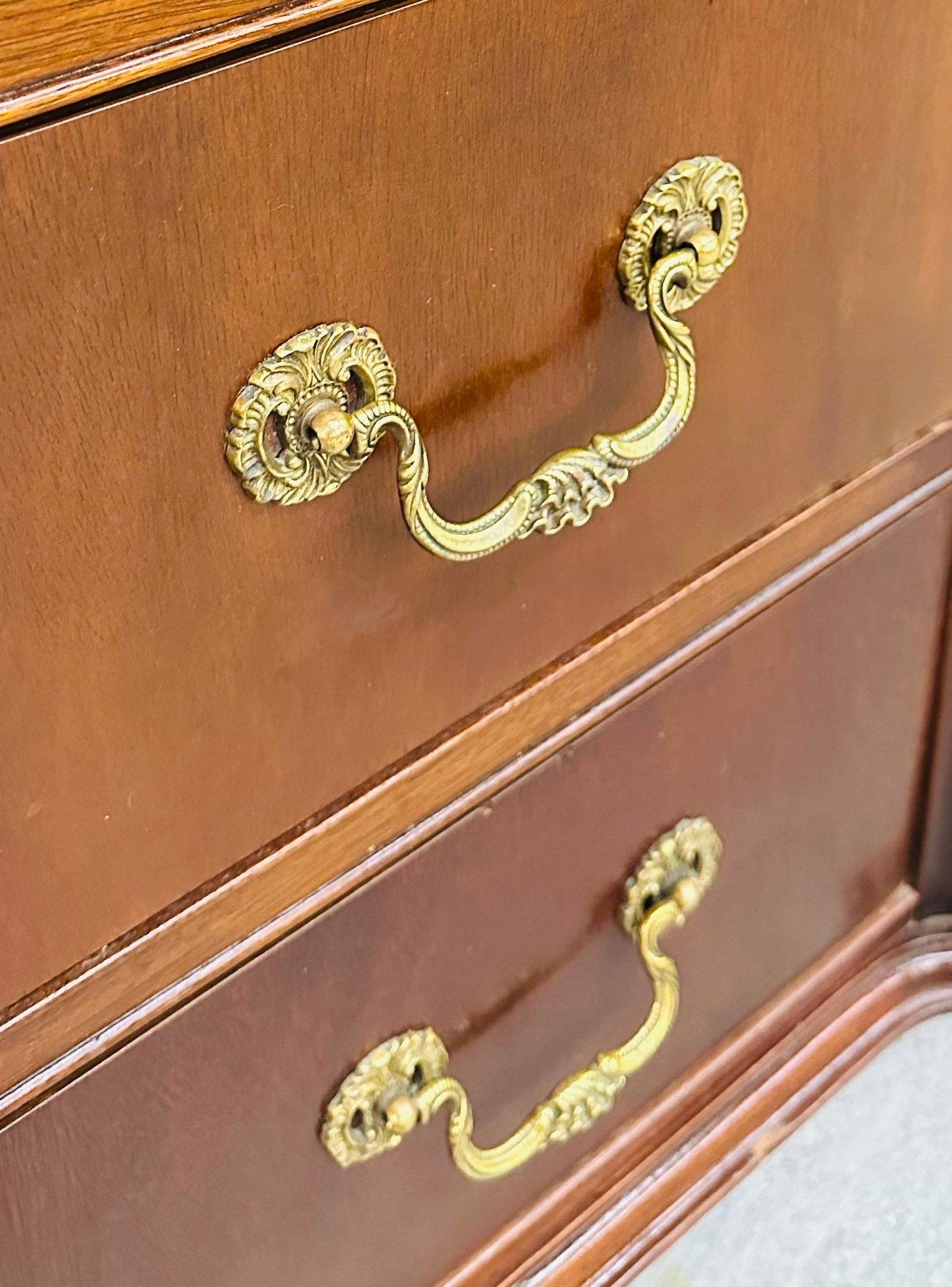 Vintage Baker Furniture Mahogany 9-Drawer Dresser 1