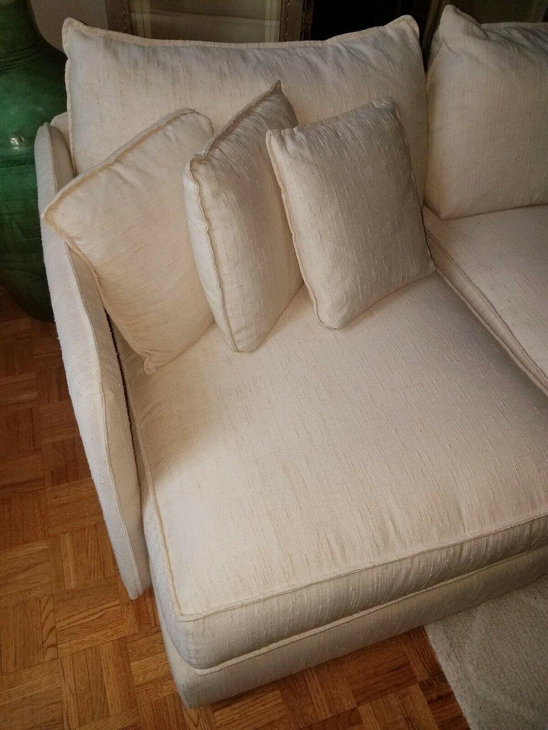 Vintage Baker Furniture Sectional Sofa with Ottoman, FourSeat, Down