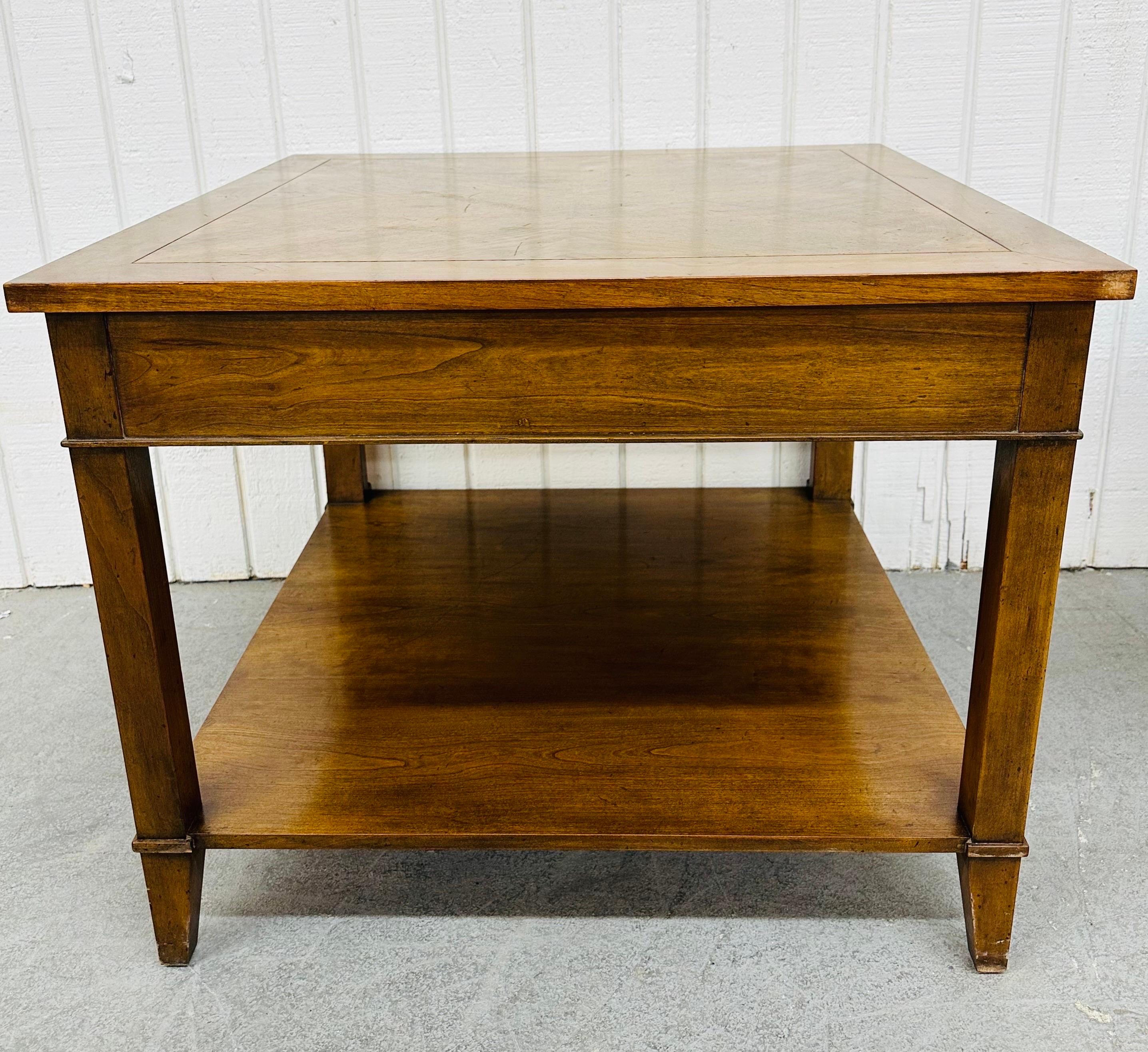 Vintage Baker Furniture Square Walnut Side Tables - Set of 2 1