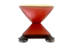 Vintage Baker Furniture Two-Tone Hour Glass Ottoman