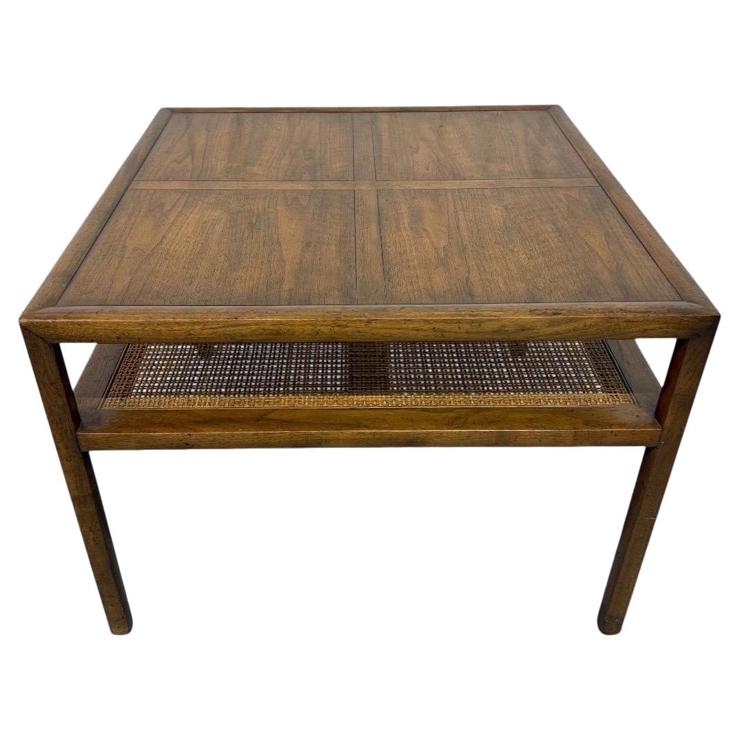 Vintage Baker Furniture Walnut Square Coffee Table im Angebot