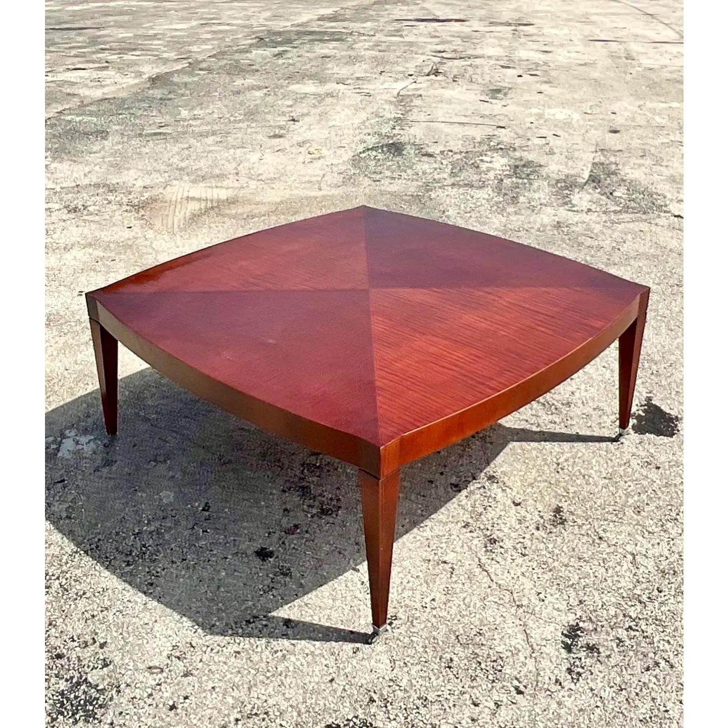 Hollywood Regency Vintage Baker Harlequin Coffee Table For Sale