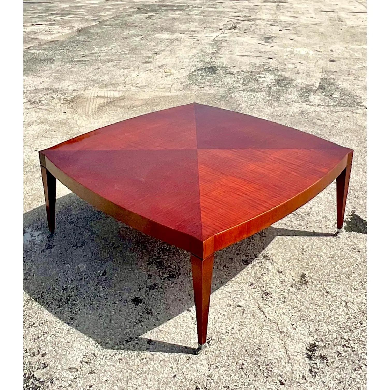 North American Vintage Baker Harlequin Coffee Table For Sale